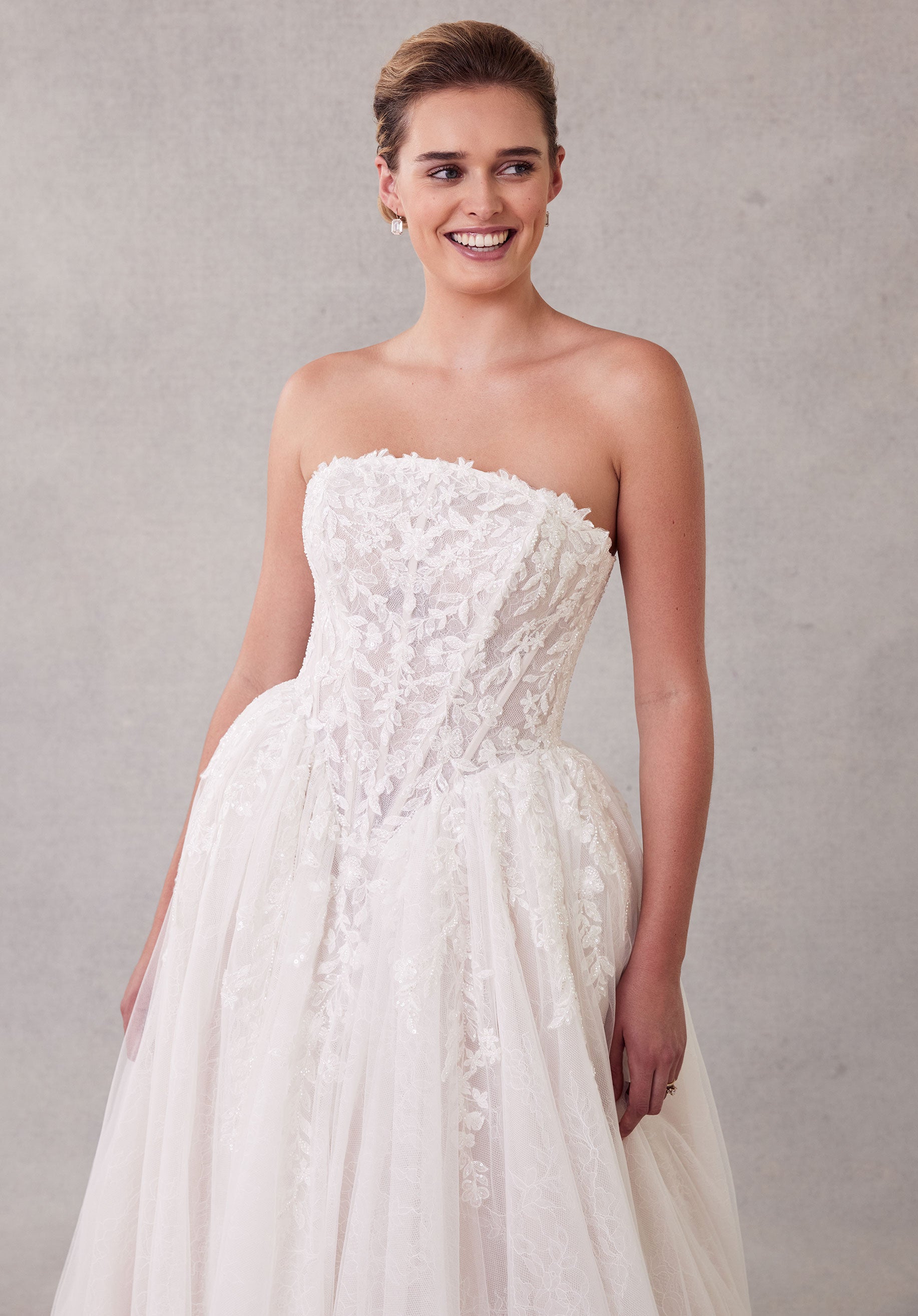 Wedding Dresses Long Ball Gown Beaded Lace Wedding Dress Ivory/Sand/Honey