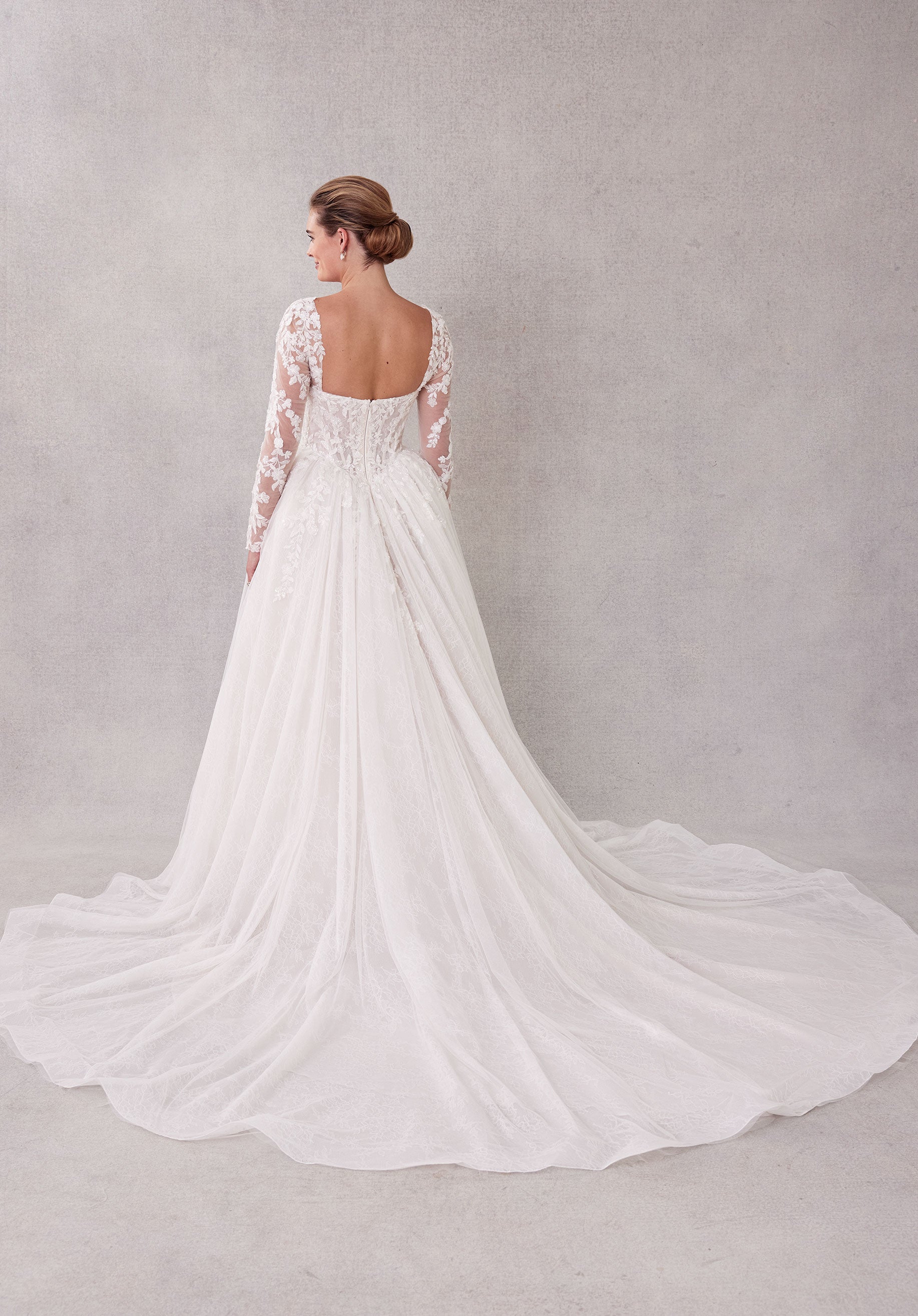 Wedding Dresses Long Ball Gown Beaded Lace Wedding Dress Ivory/Sand/Honey