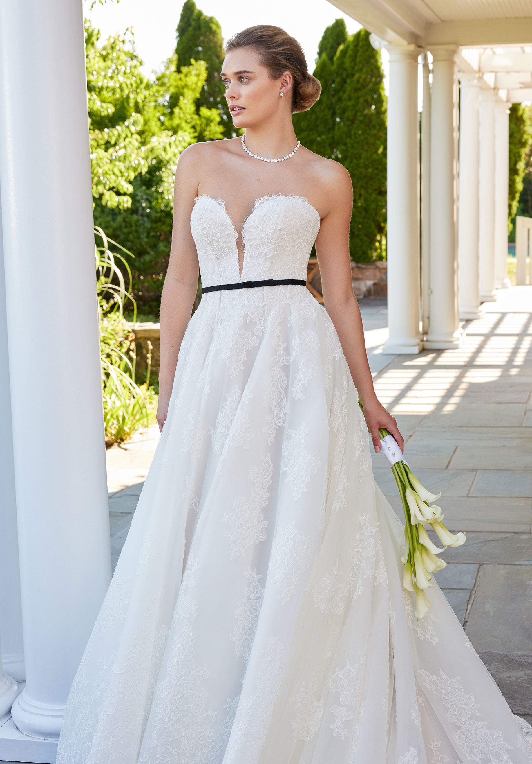 Wedding Dresses Lace Applique Long Ball Gown Wedding Dress Ivory/Sand/Honey/Black