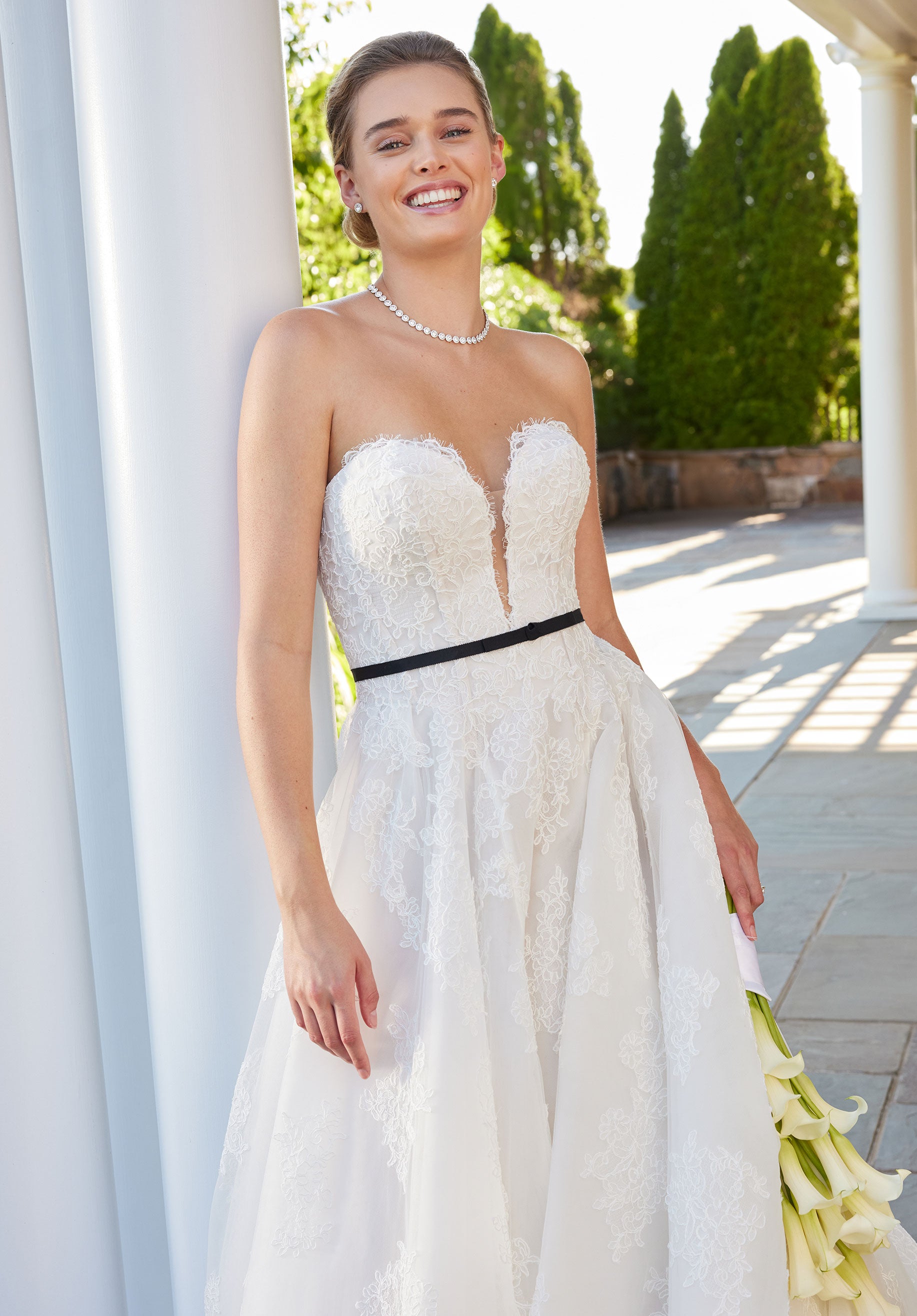 Wedding Dresses Lace Applique Long Ball Gown Wedding Dress Ivory/Sand/Honey/Black