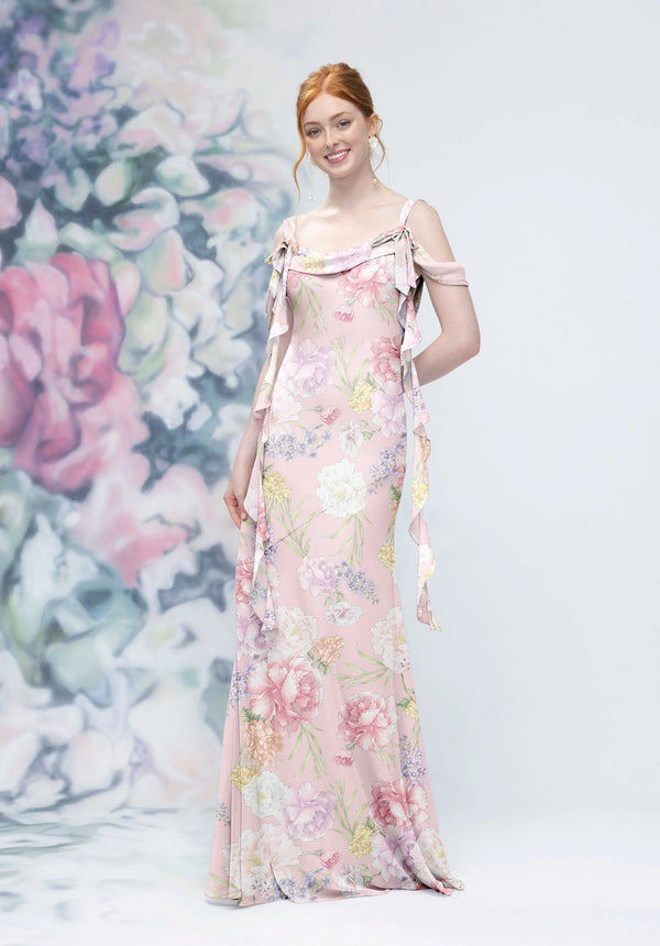MGNY Madeline Gardner New York 3030020 Formal Long Floral Print Dress