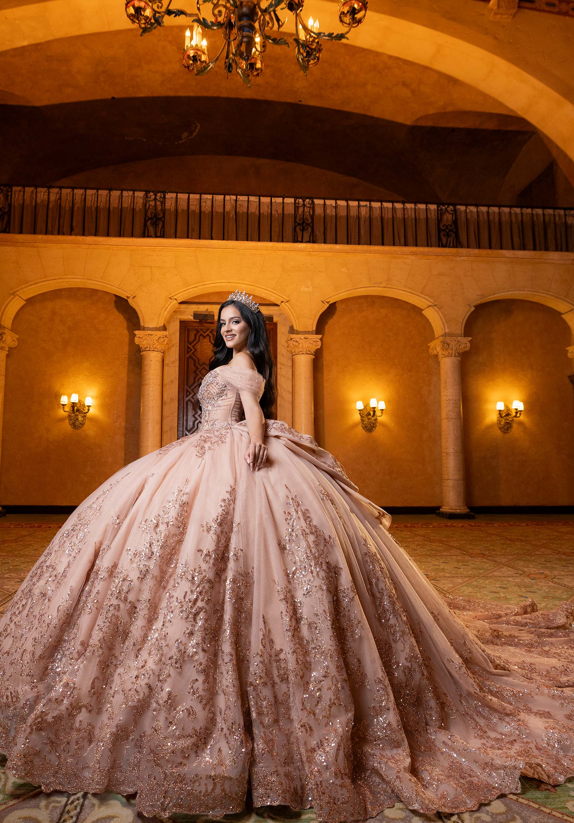 Sweetheart Floor-Length Tulle Quinceañera Ball Gown MGNY 4080013