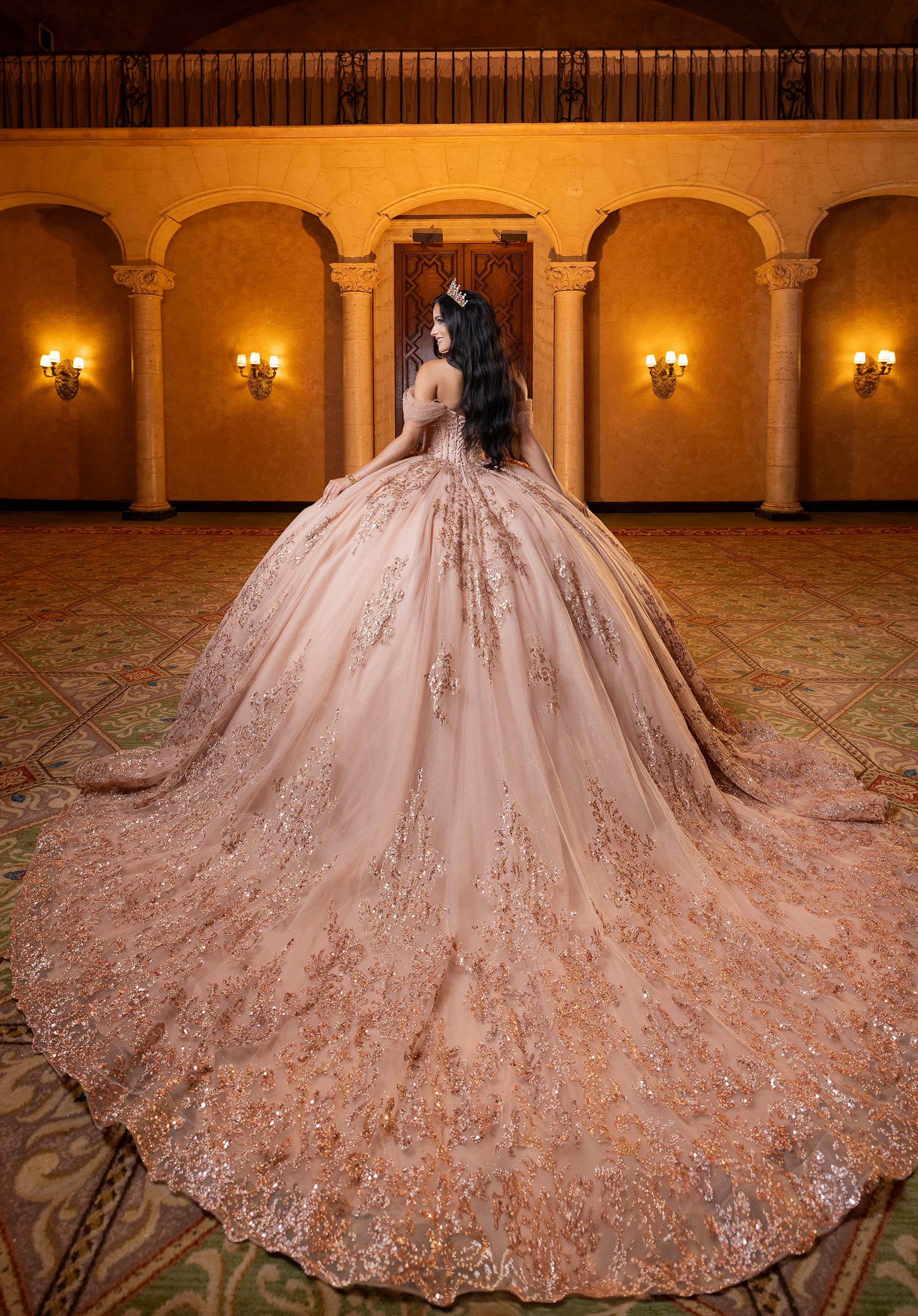 Sweetheart Floor-Length Tulle Quinceañera Ball Gown MGNY 4080013