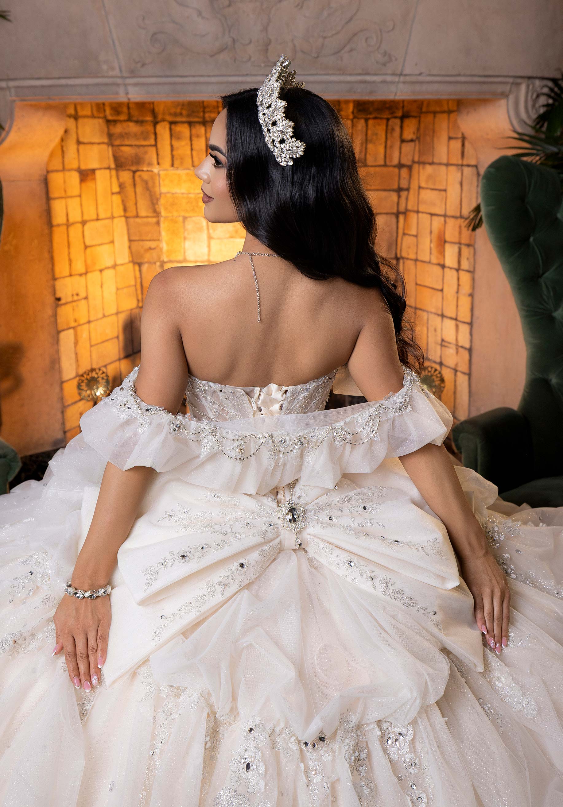 Sweetheart Floor-Length Tulle Quinceañera Ball Gown MGNY Madeline Gardner New York 4080014