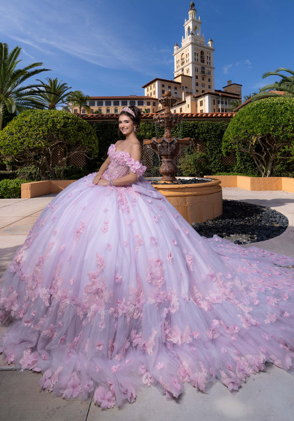 Off-the-Shoulder Floor-Length Tulle Quinceañera Ball Gown MGNY Madeline Gardner New York 4080024