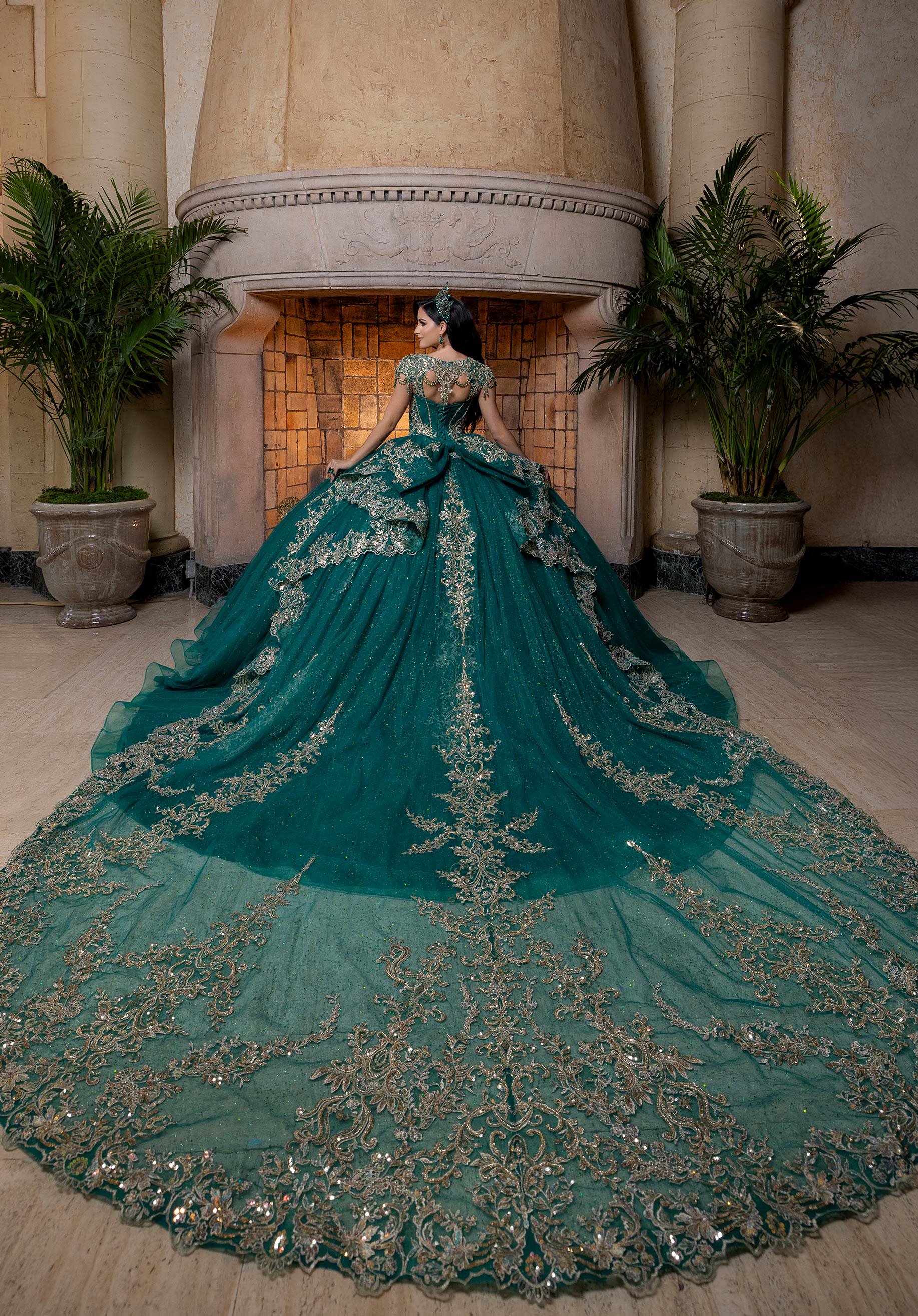 Sweetheart Floor-Length Tulle Quinceañera Ball Gown MGNY Madeline Gardner New York 4080026