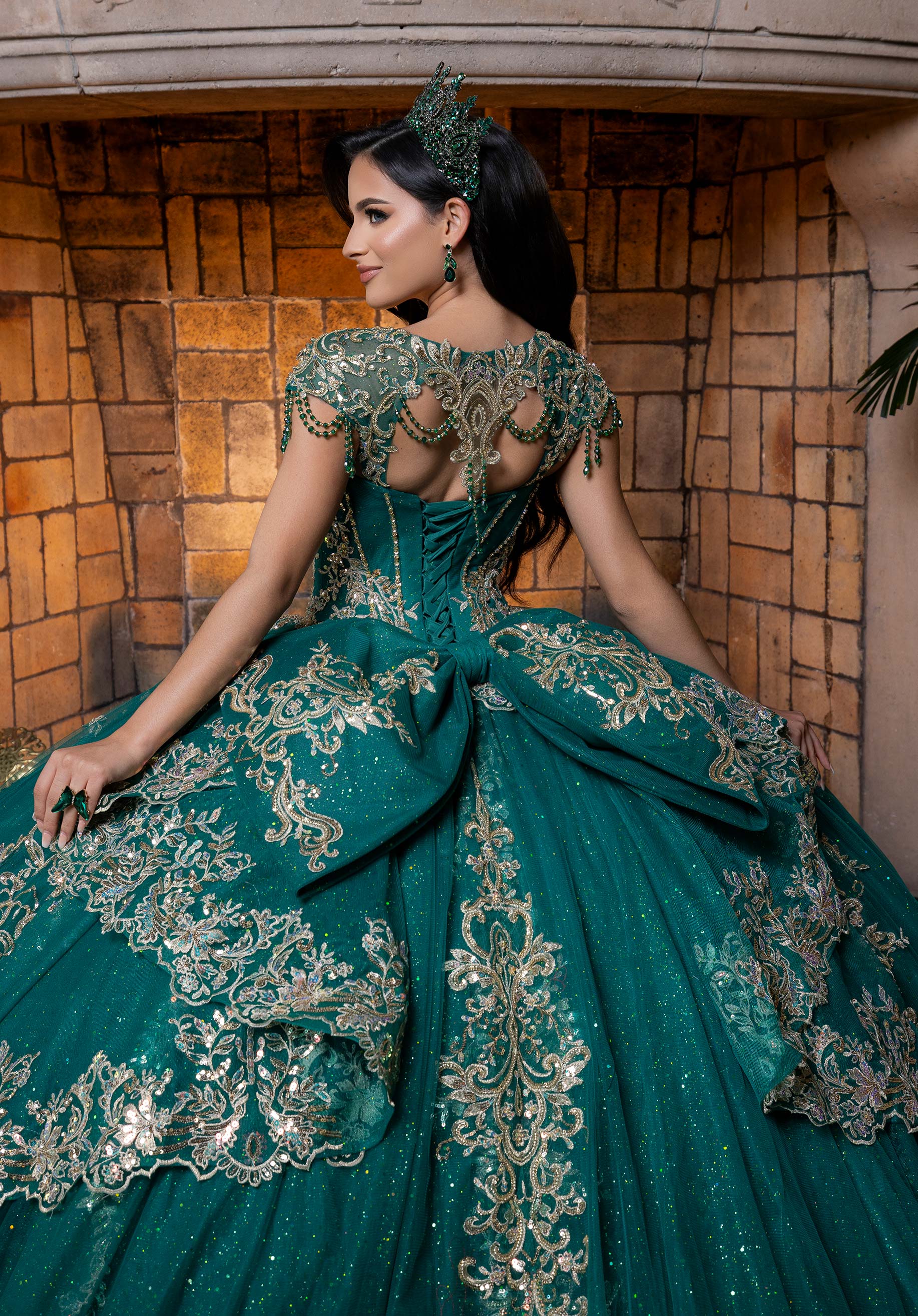 Sweetheart Floor-Length Tulle Quinceañera Ball Gown MGNY Madeline Gardner New York 4080026