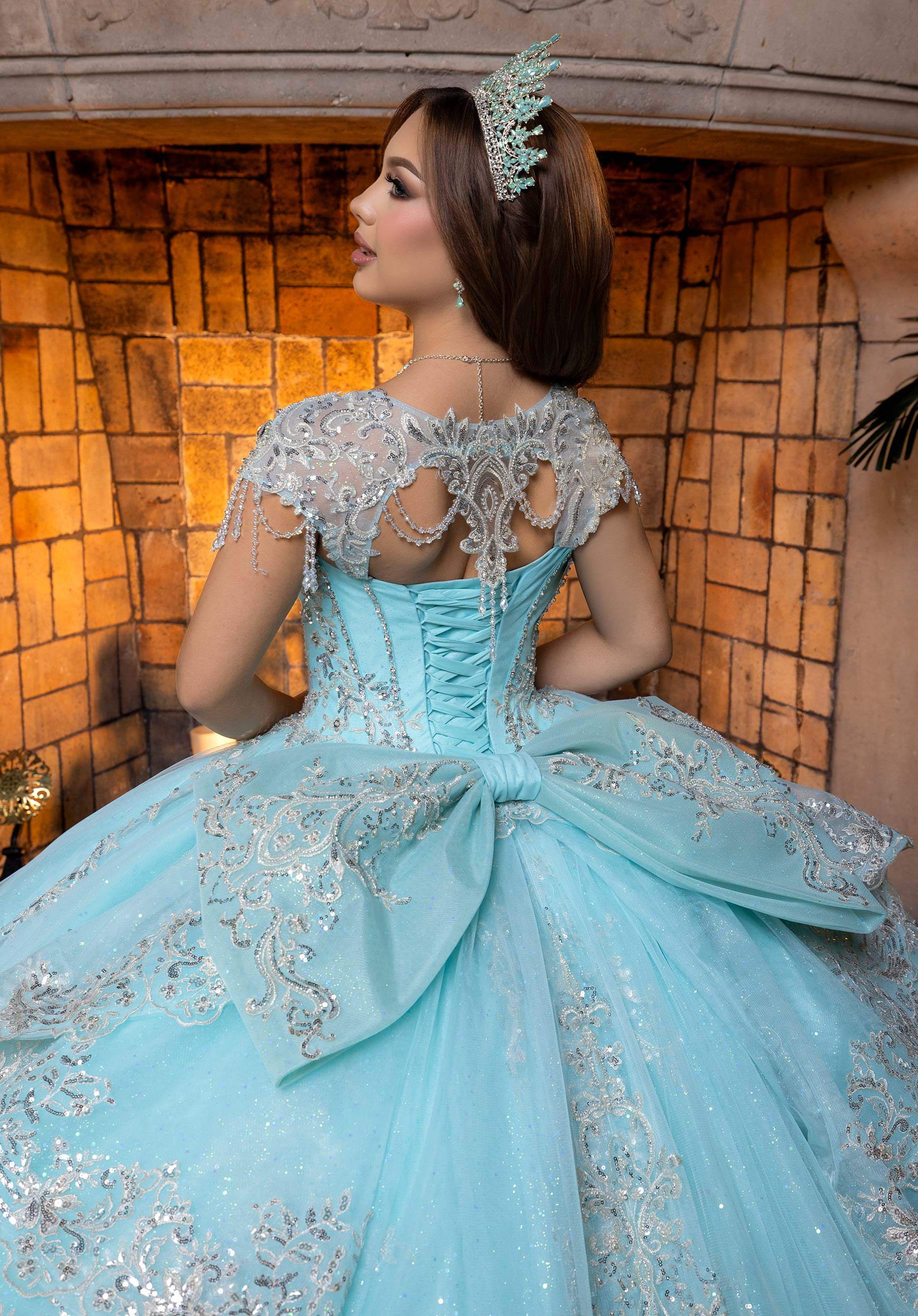 Sweetheart Floor-Length Tulle Quinceañera Ball Gown MGNY Madeline Gardner New York 4080026