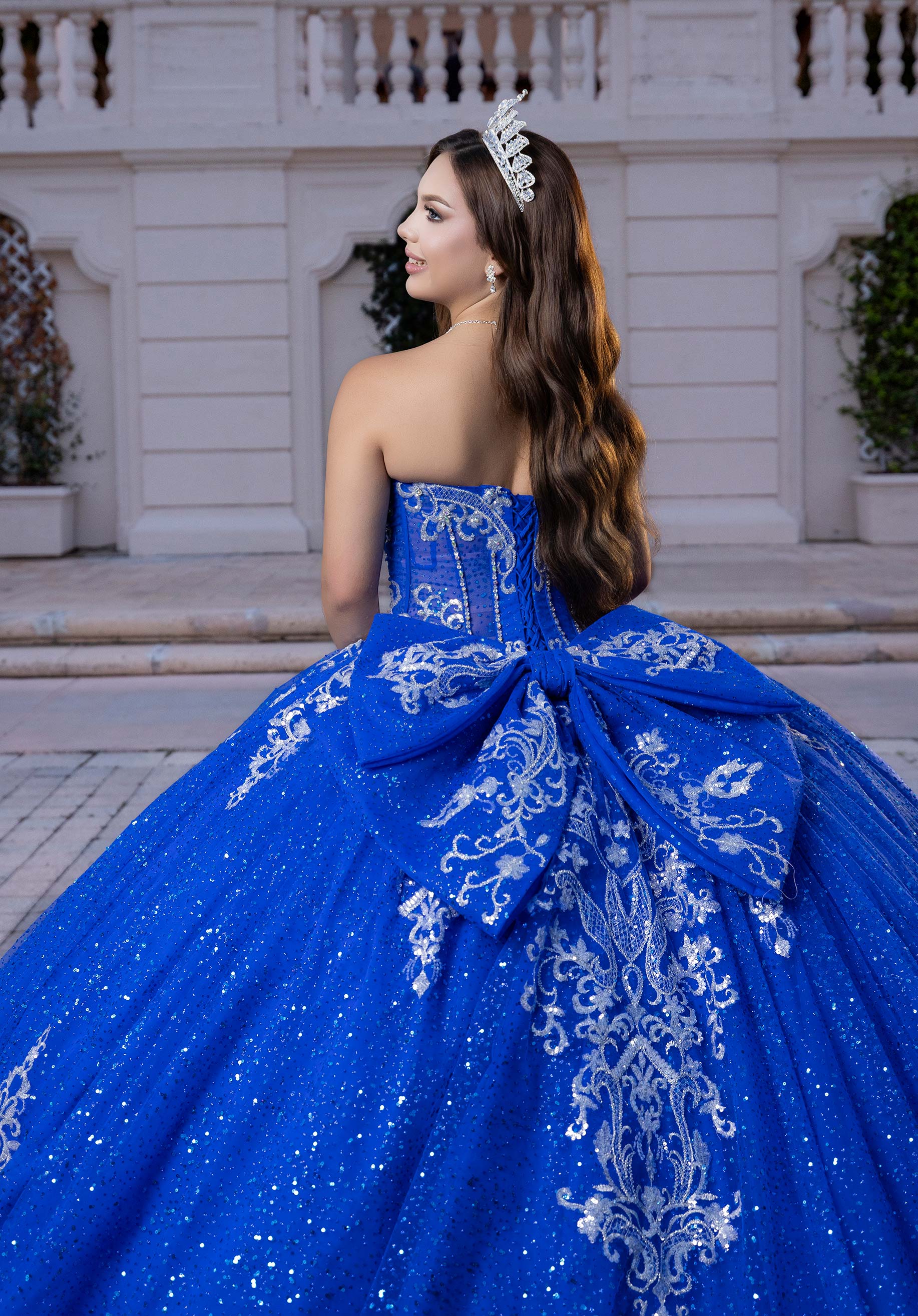 Off-the-Shoulder Floor-Length Tulle Quinceañera Ball Gown MGNY Madeline Gardner New York 4080028