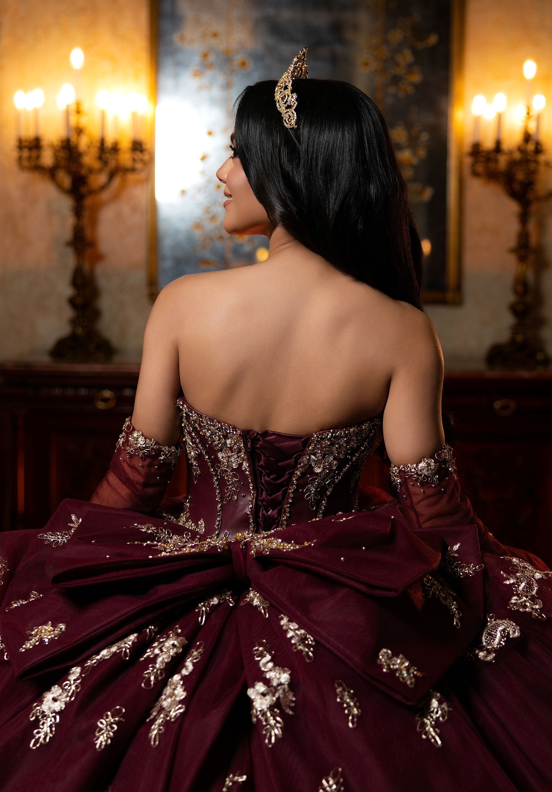 Sweetheart Floor-Length Tulle Quinceanera Ball Gown MGNY 4080040