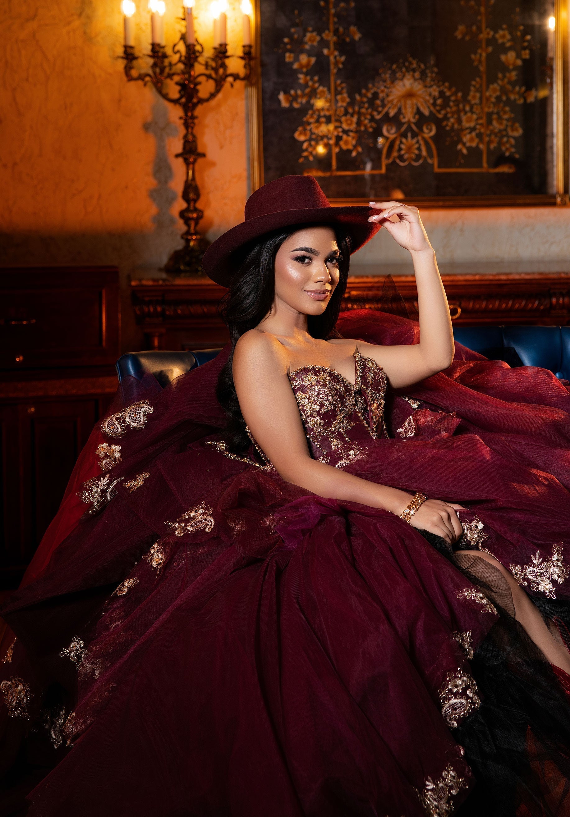 Sweetheart Floor-Length Tulle Quinceanera Ball Gown MGNY 4080040