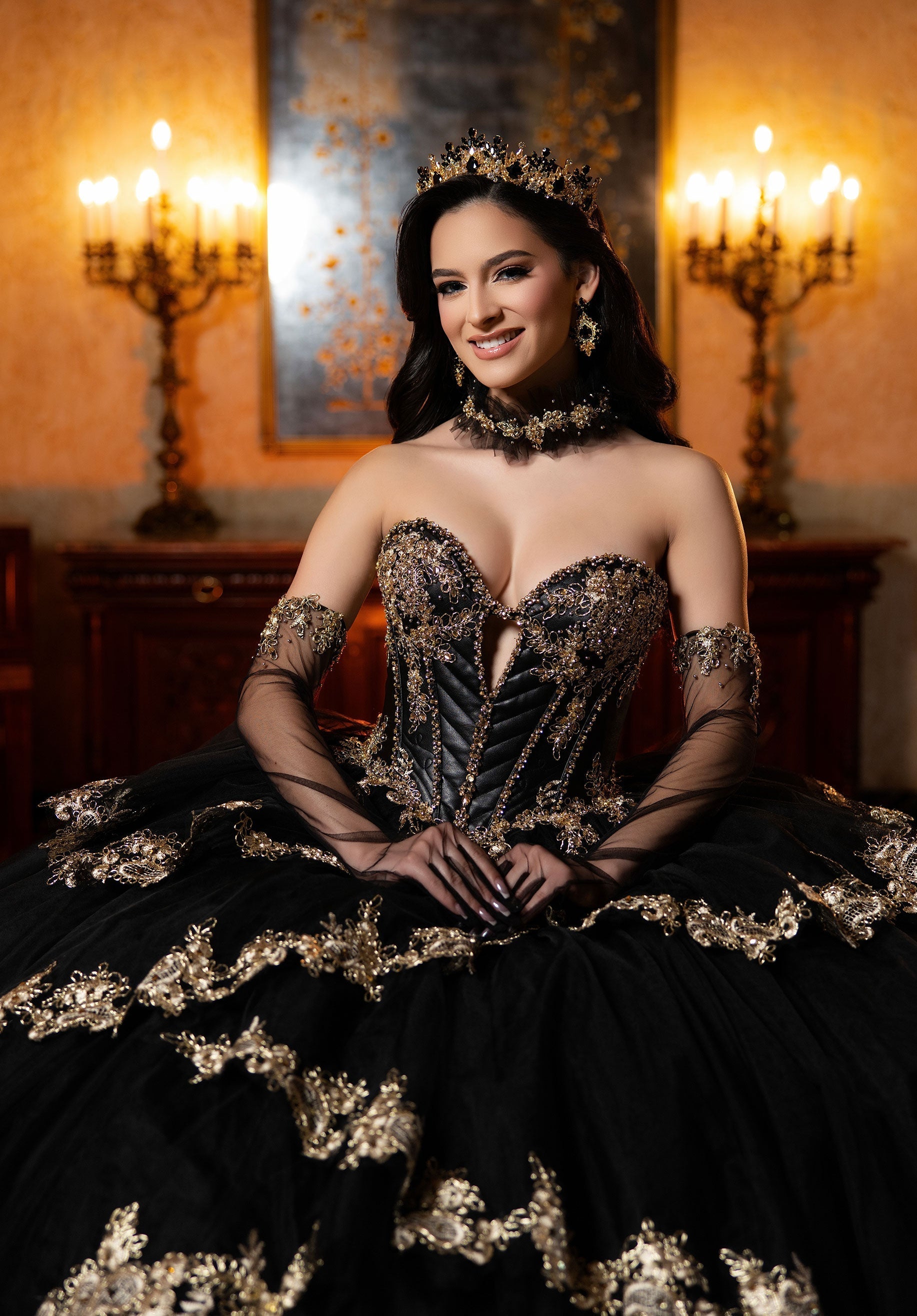 Sweetheart Floor-Length Tulle Quinceanera Ball Gown MGNY 4080040