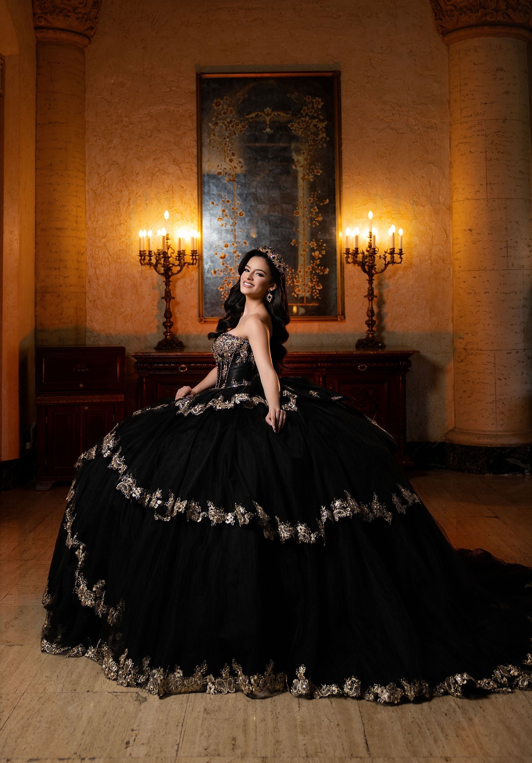 Sweetheart Floor-Length Tulle Quinceanera Ball Gown MGNY 4080040