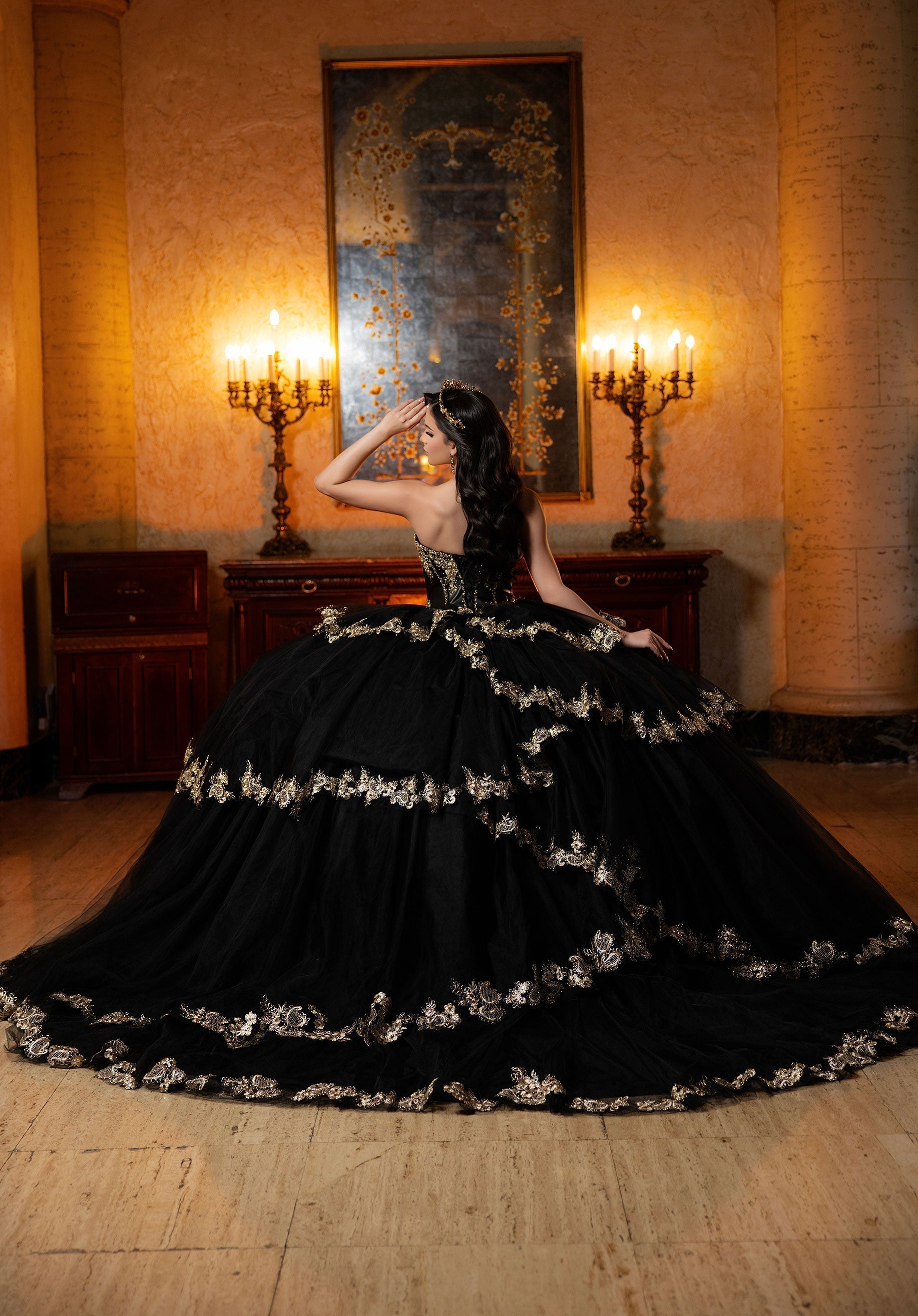 Sweetheart Floor-Length Tulle Quinceanera Ball Gown MGNY 4080040