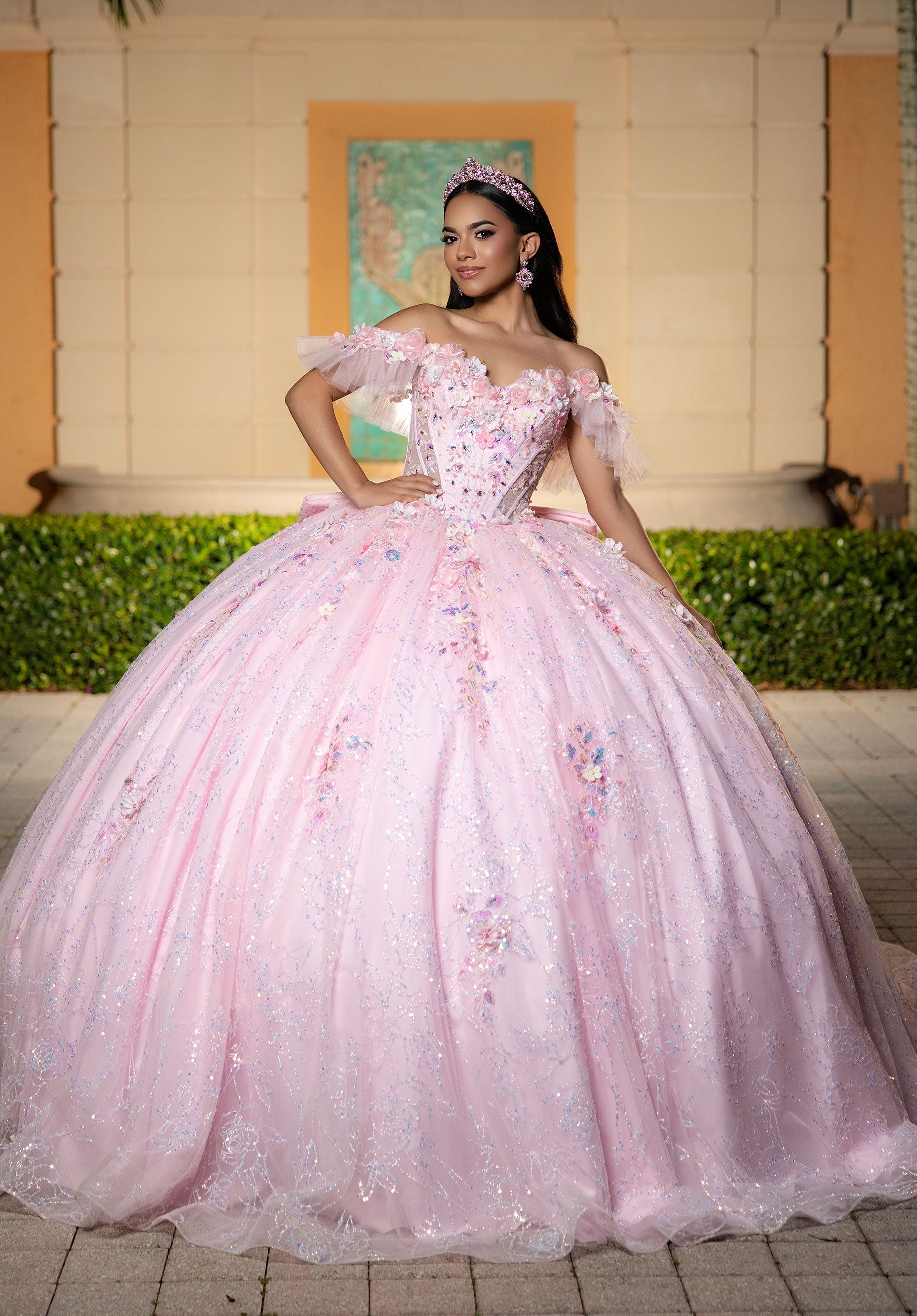Sweetheart Floor-Length Tulle Quinceañera Ball Gown MGNY 4080049