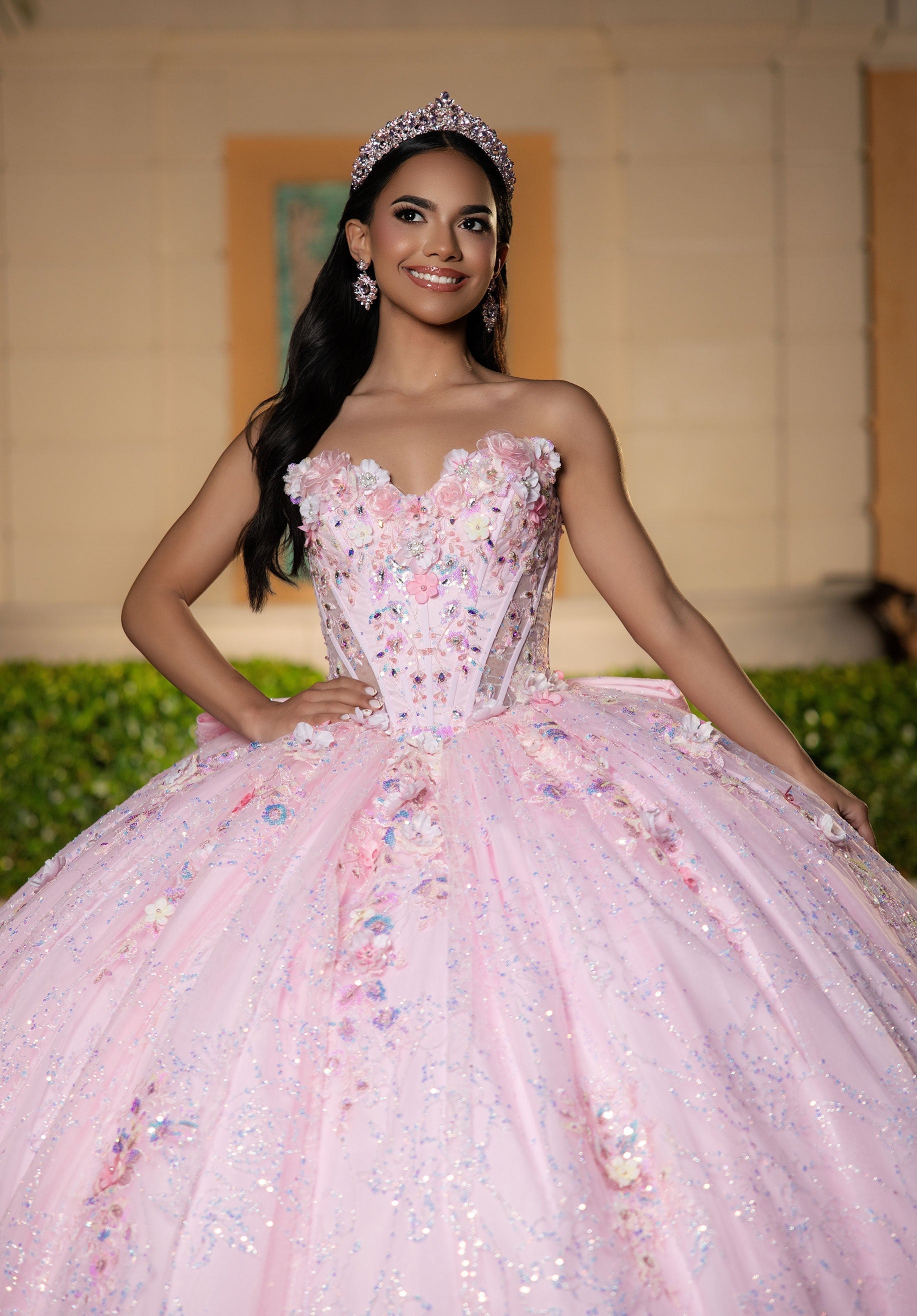 Sweetheart Floor-Length Tulle Quinceañera Ball Gown MGNY 4080049