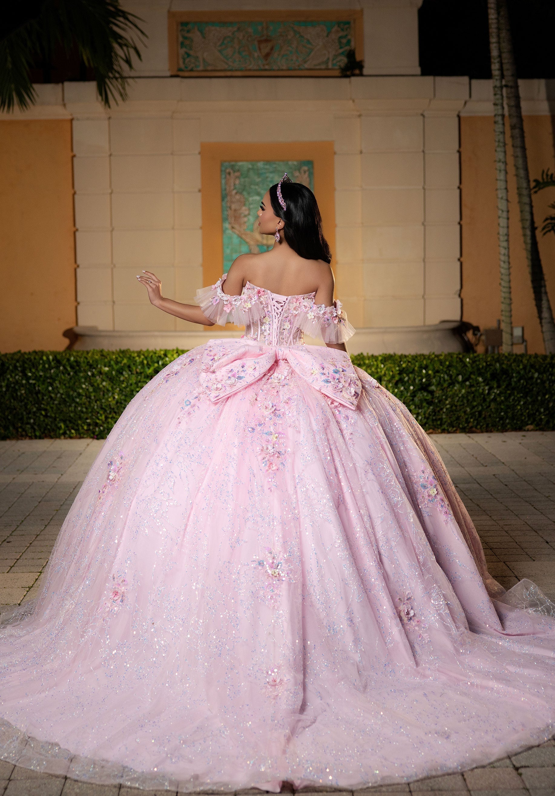 Sweetheart Floor-Length Tulle Quinceañera Ball Gown MGNY 4080049