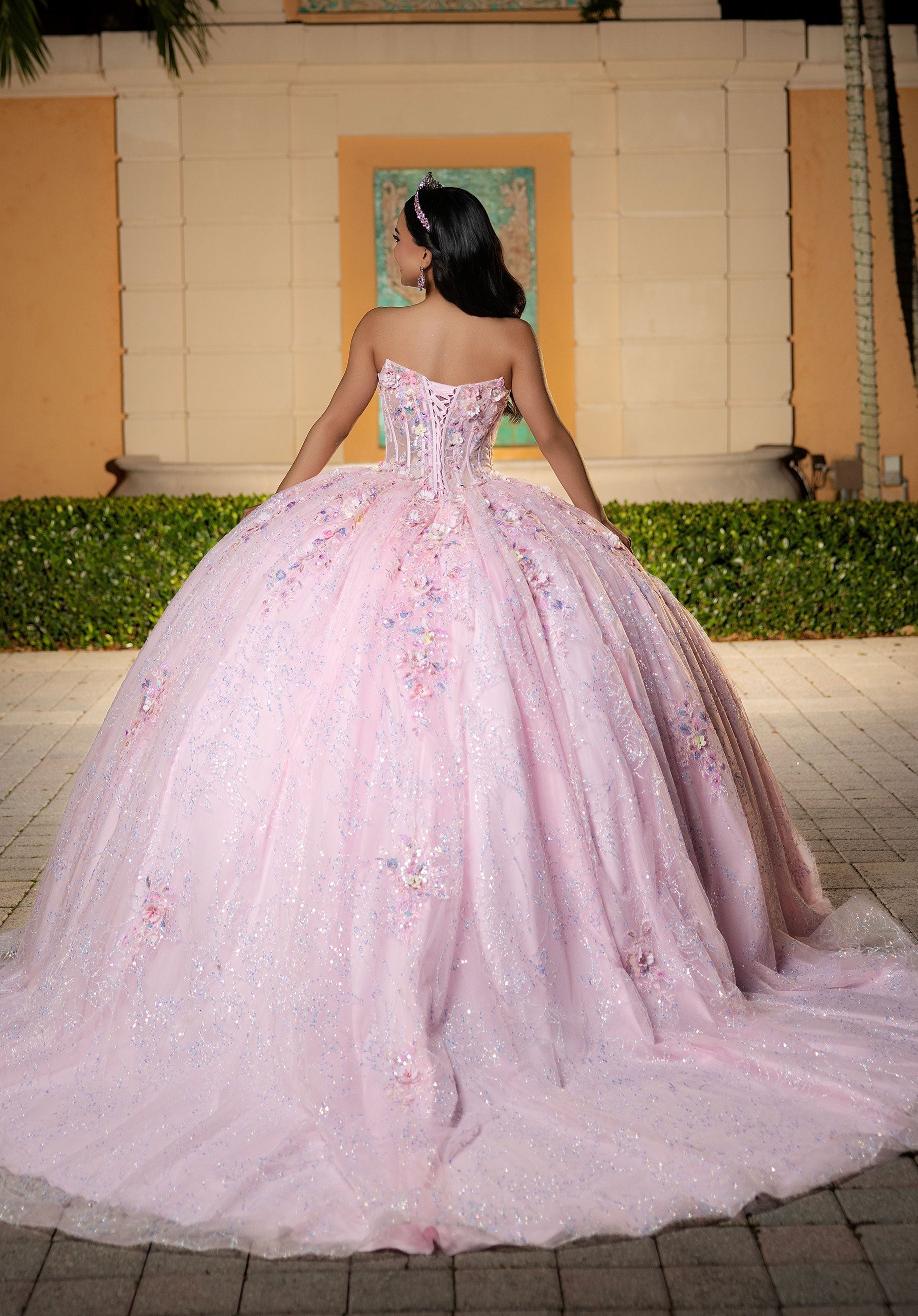 Sweetheart Floor-Length Tulle Quinceañera Ball Gown MGNY 4080049