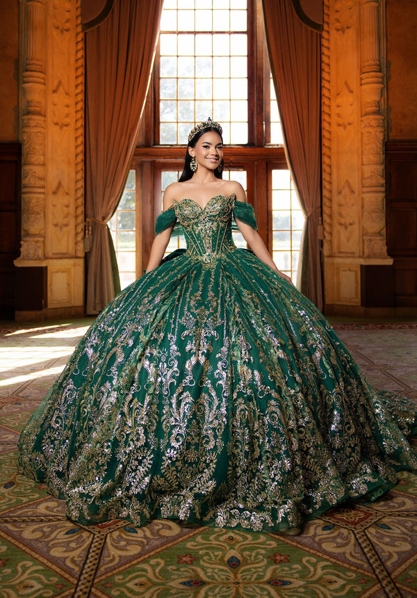 Sweetheart Floor-Length Satin Quinceanera Ball Gown MGNY 4080053
