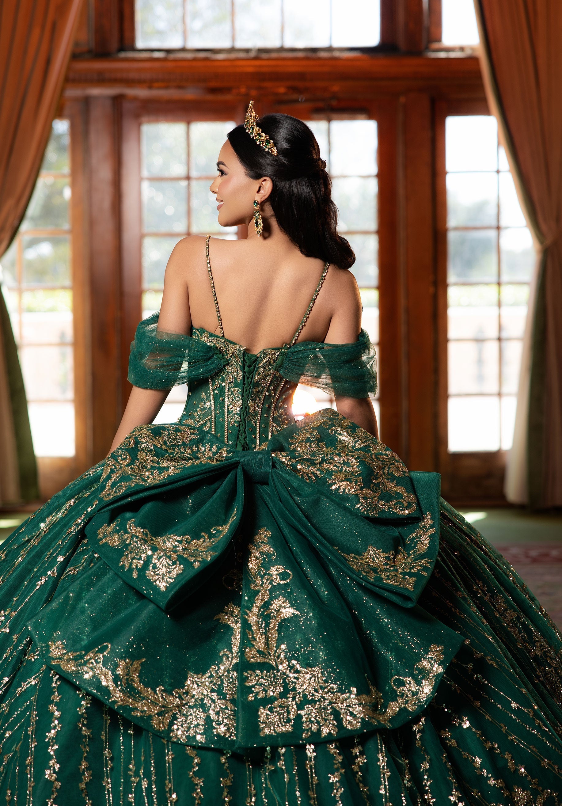 Sweetheart Floor-Length Satin Quinceanera Ball Gown MGNY 4080053
