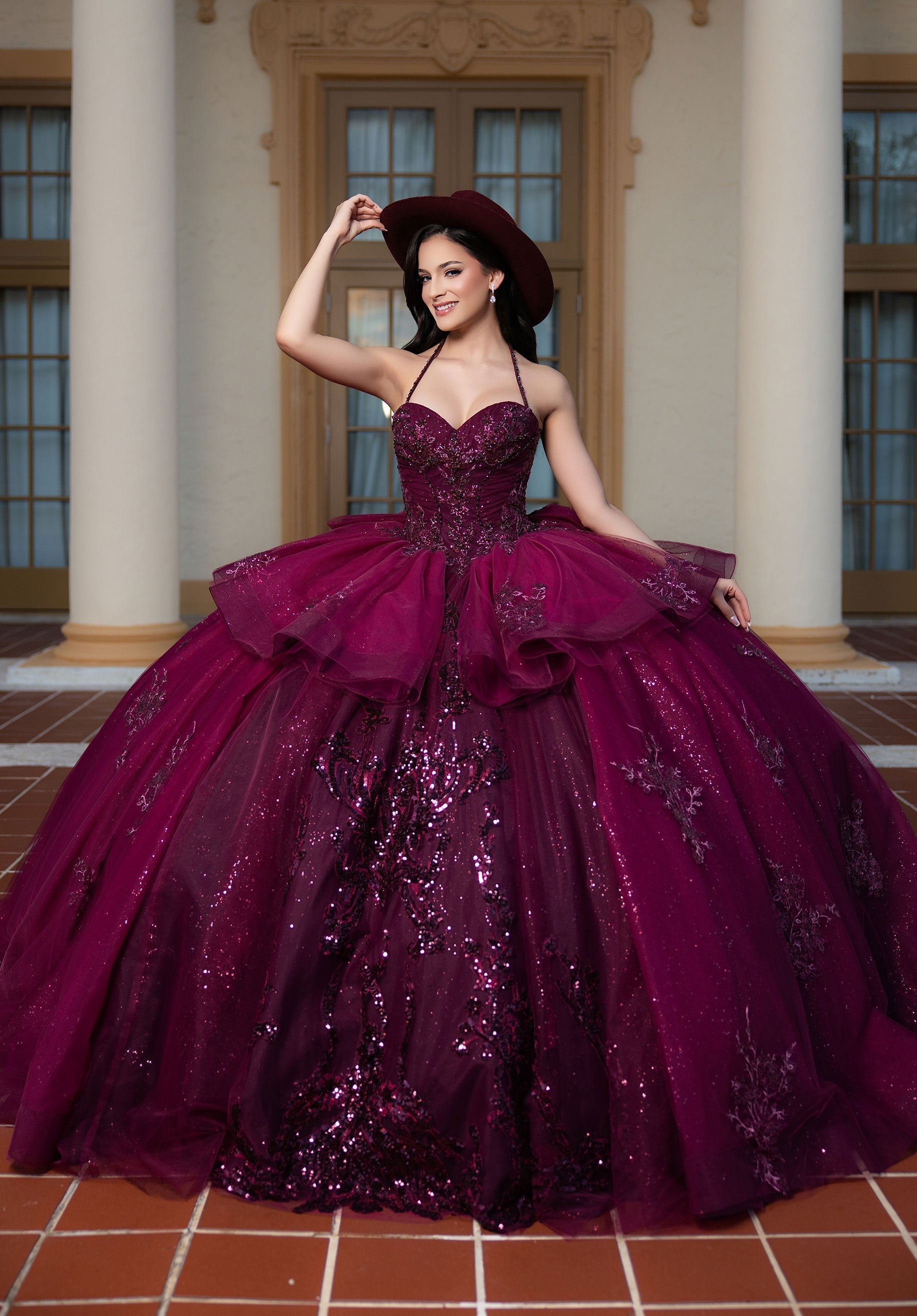 Sweetheart Floor-Length Tulle Quinceanera Ball Gown MGNY 4080056