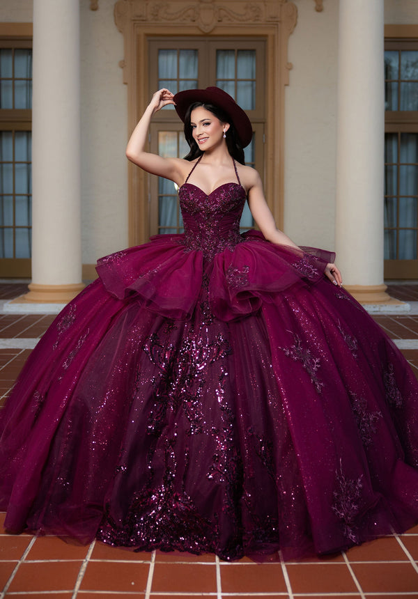 Sweetheart Floor-Length Tulle Quinceanera Ball Gown MGNY 4080056