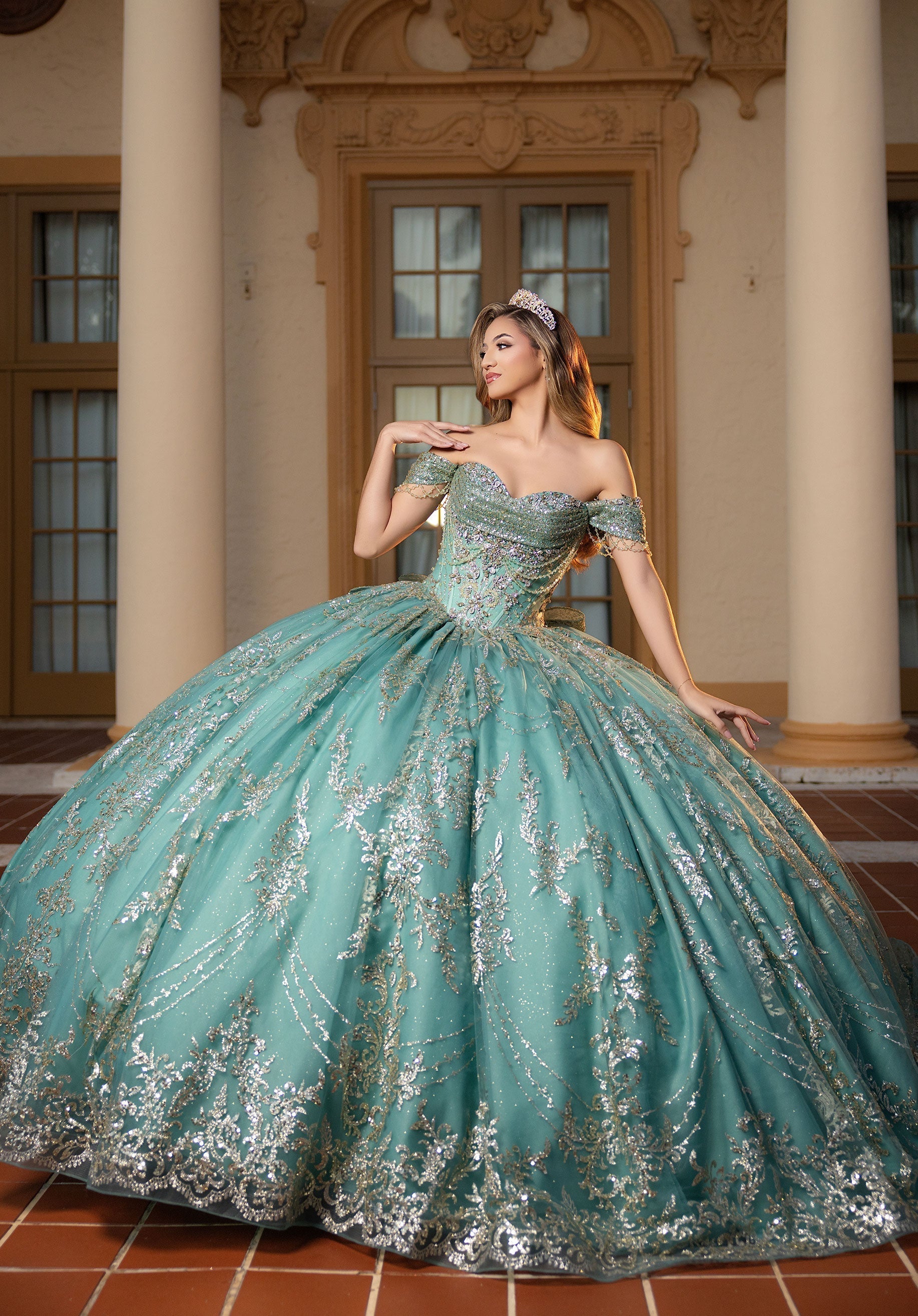 Sweetheart Floor-Length Tulle Quinceanera Ball Gown MGNY 4080061