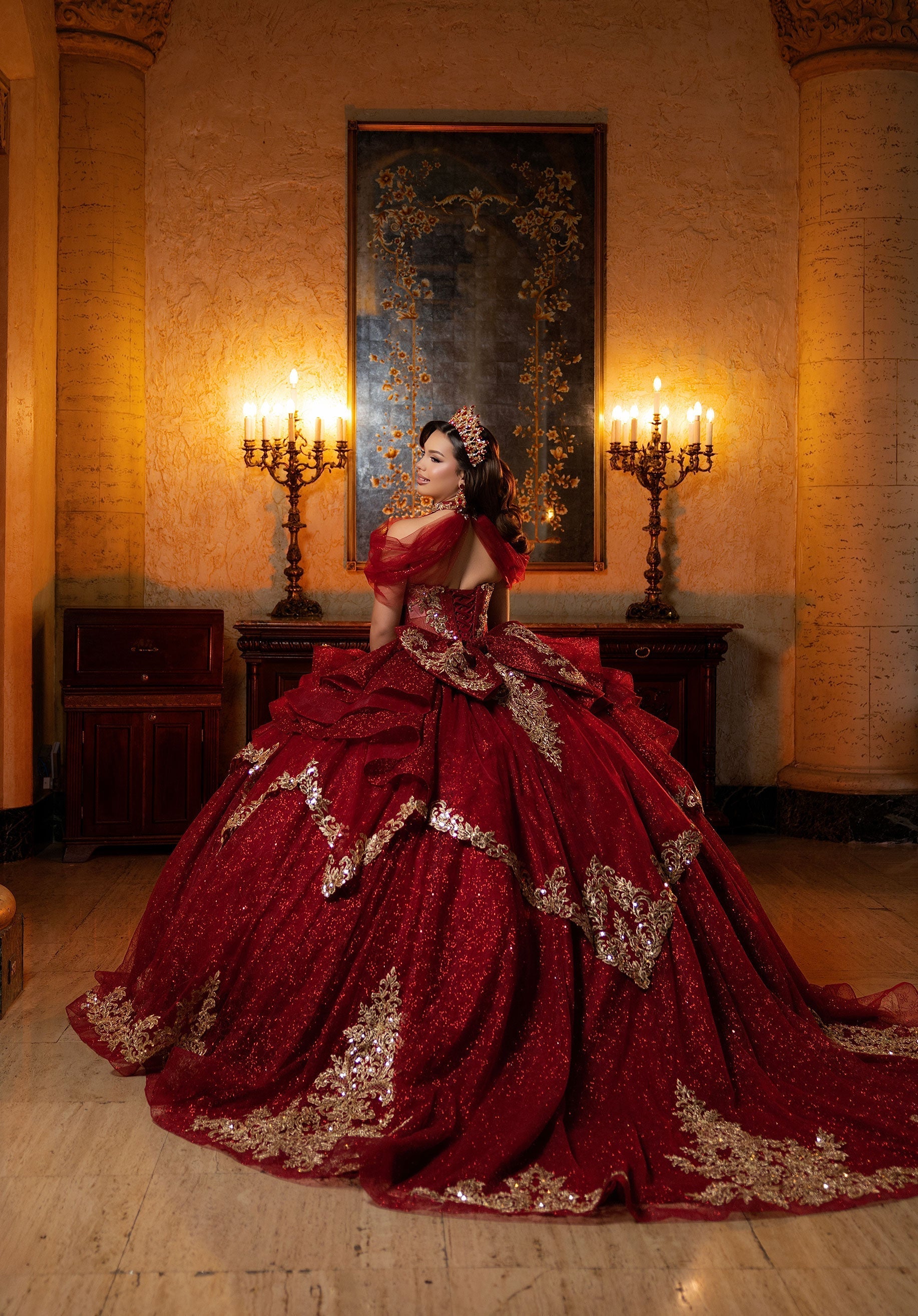 Sweetheart Floor-Length Tulle Quinceanera Ball Gown MGNY 4080062