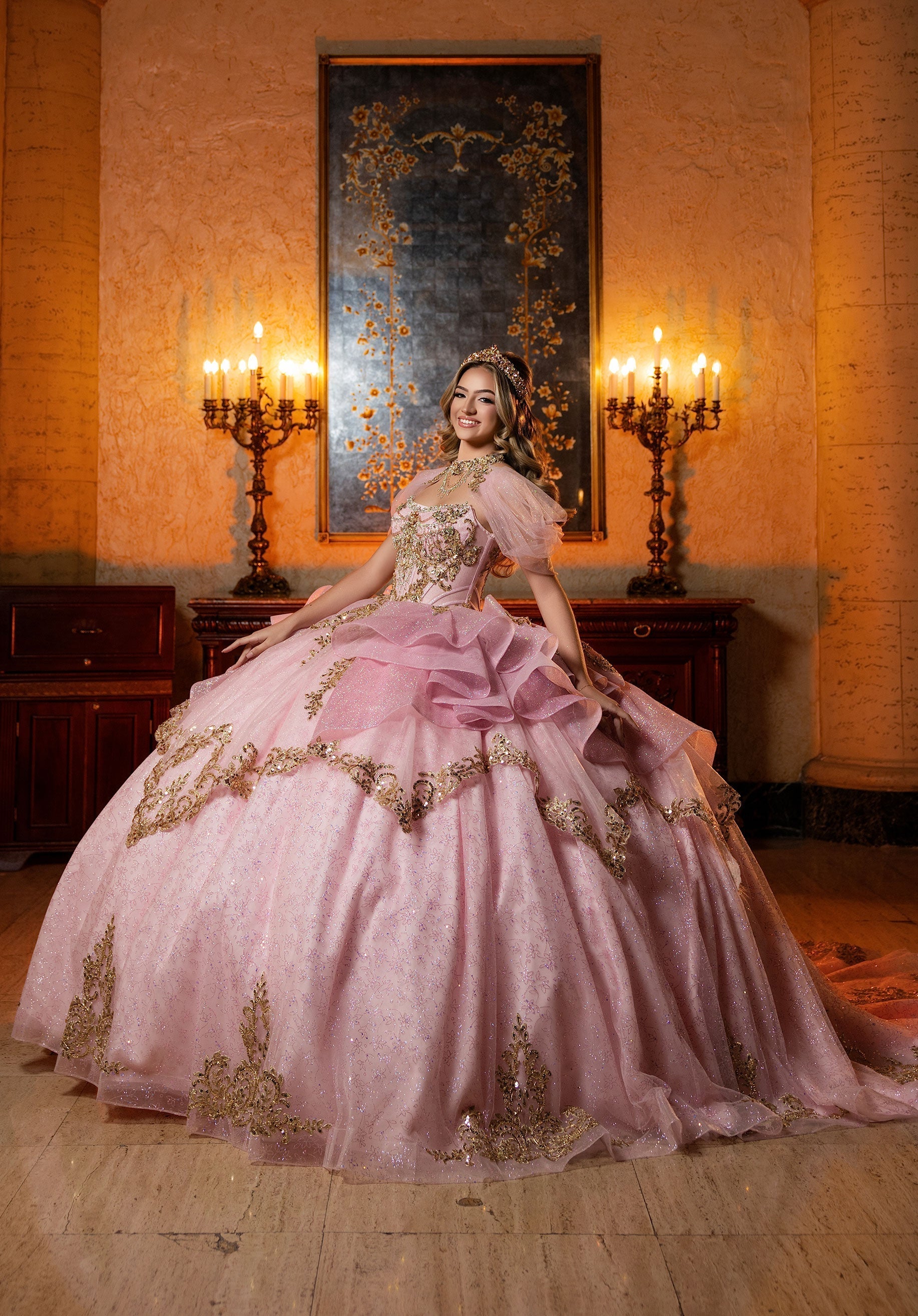 Sweetheart Floor-Length Tulle Quinceanera Ball Gown MGNY 4080062