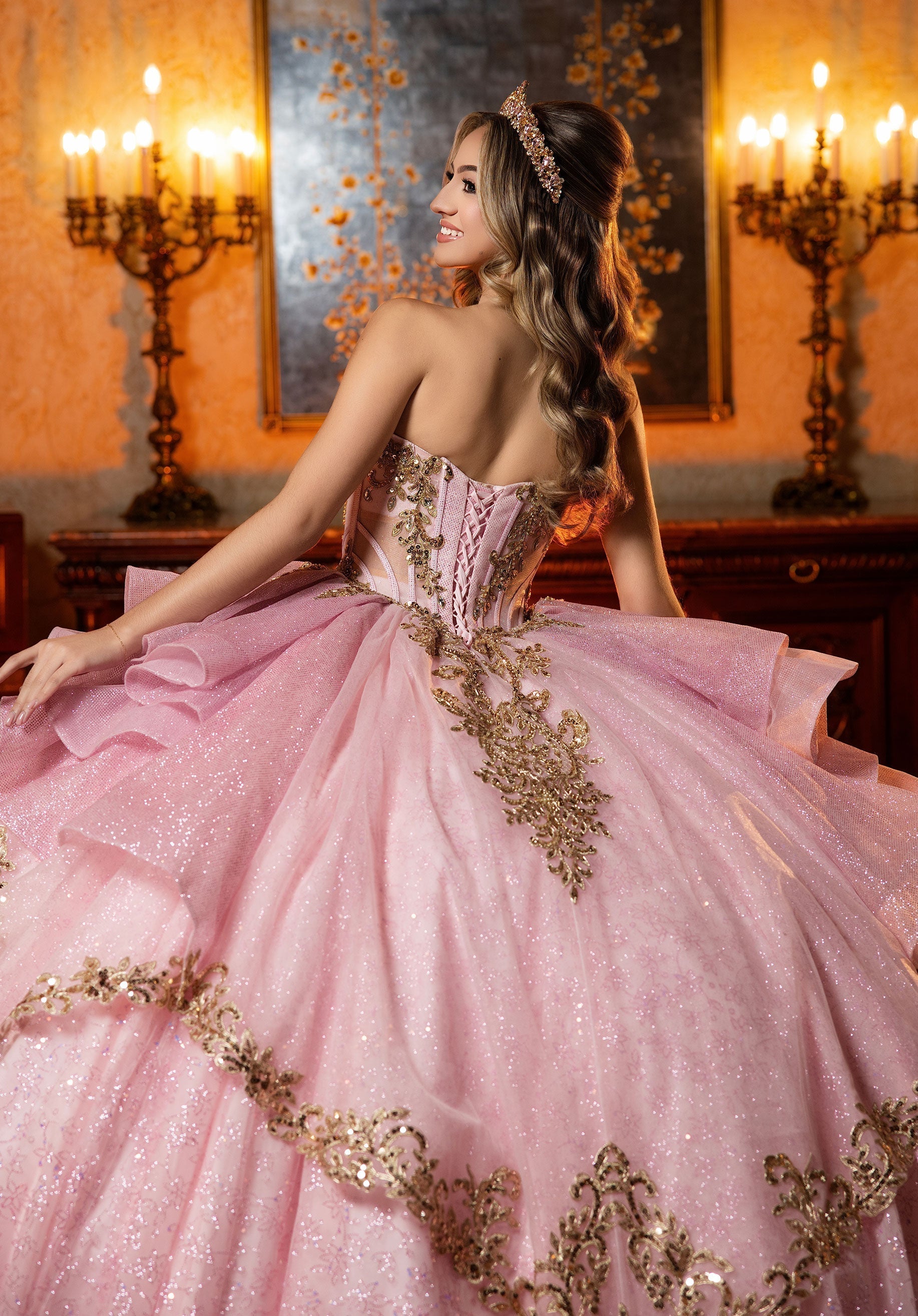 Sweetheart Floor-Length Tulle Quinceanera Ball Gown MGNY 4080062