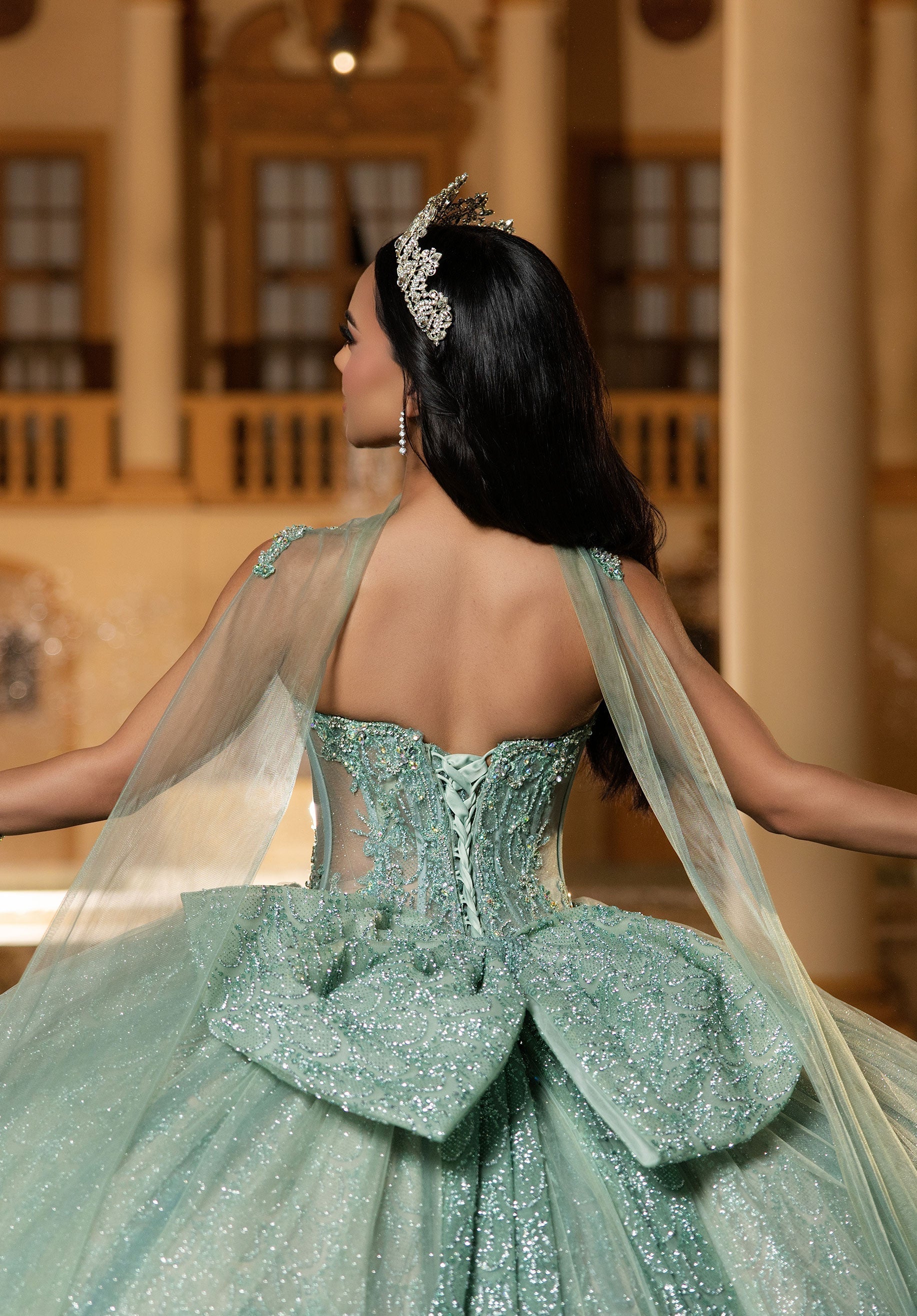 Sweetheart Floor-Length Tulle Quinceanera Ball Gown MGNY 4080063