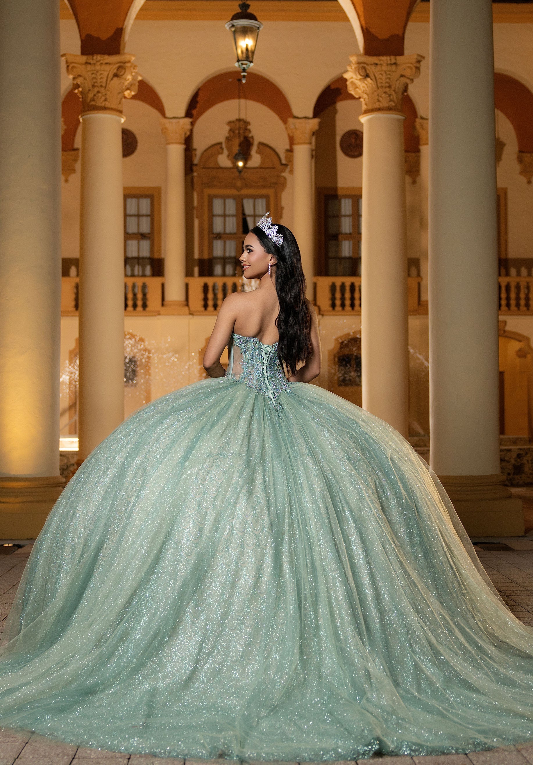 Sweetheart Floor-Length Tulle Quinceanera Ball Gown MGNY 4080063
