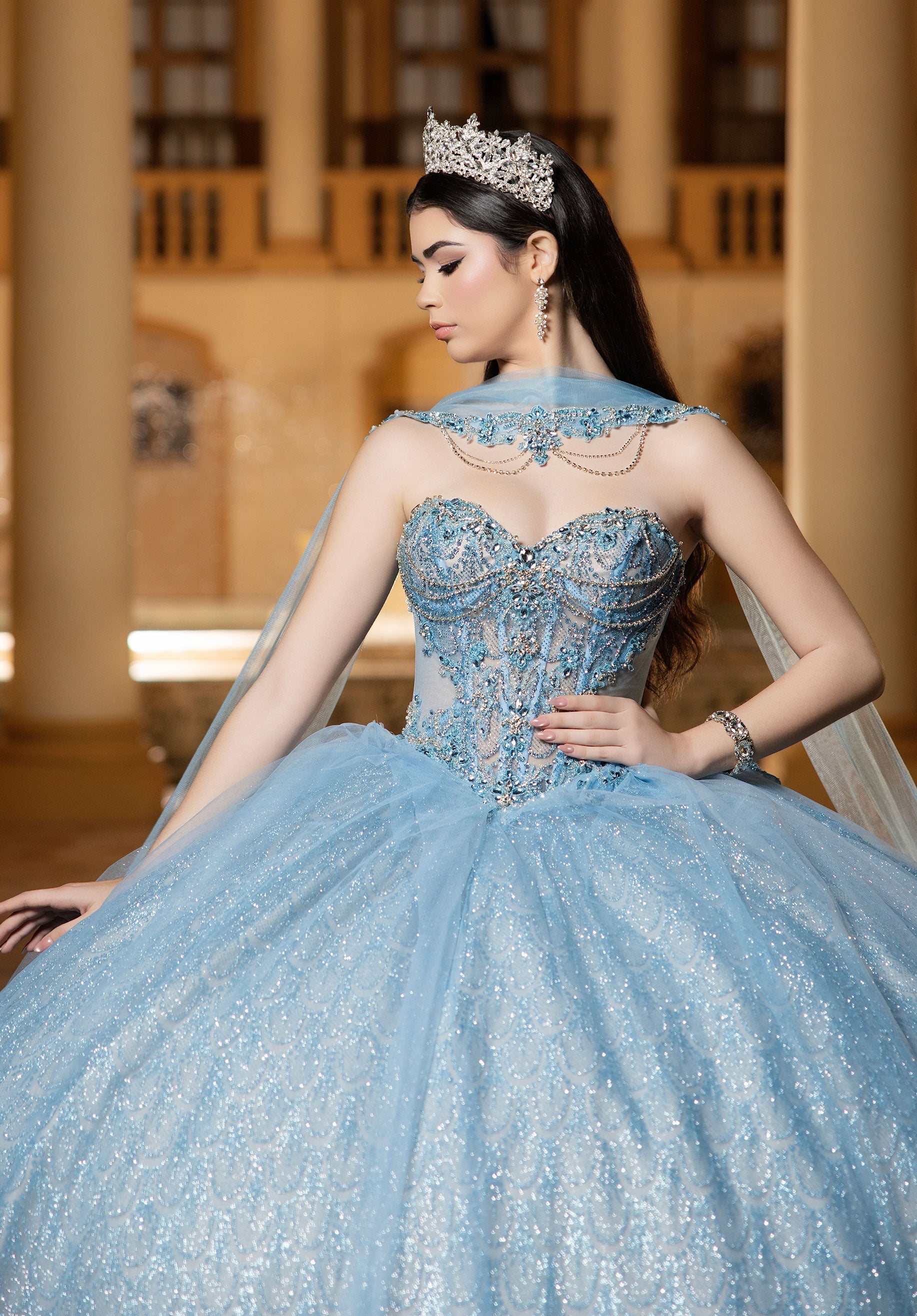 Sweetheart Floor-Length Tulle Quinceanera Ball Gown MGNY 4080063