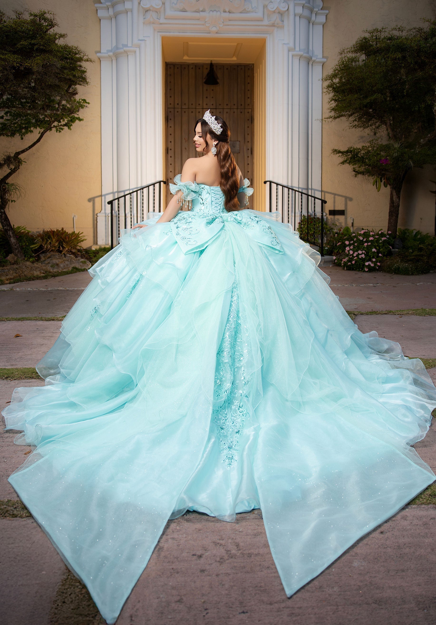 Sweetheart Floor-Length Tulle Quinceañera Ball Gown MGNY 4080064