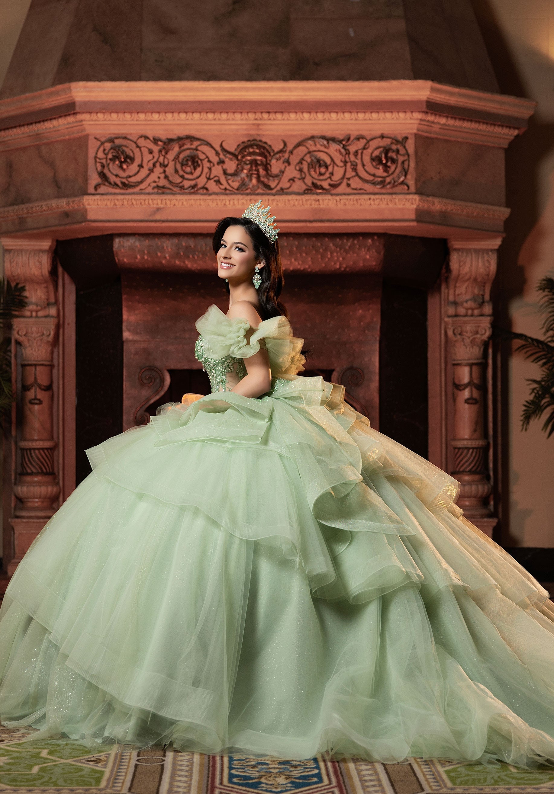 Sweetheart Floor-Length Tulle Quinceanera Ball Gown MGNY 4080066