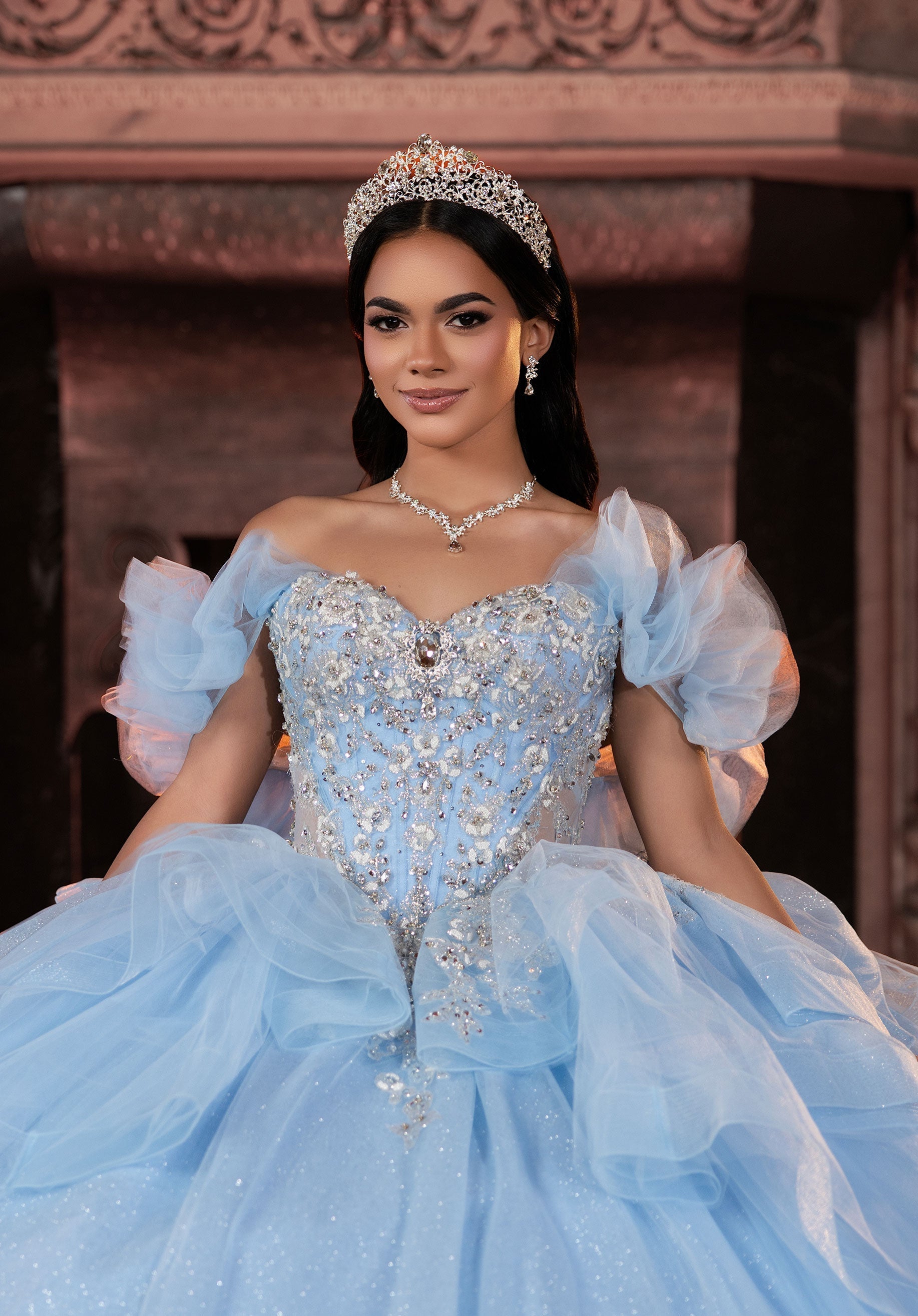 Sweetheart Floor-Length Tulle Quinceanera Ball Gown MGNY 4080066