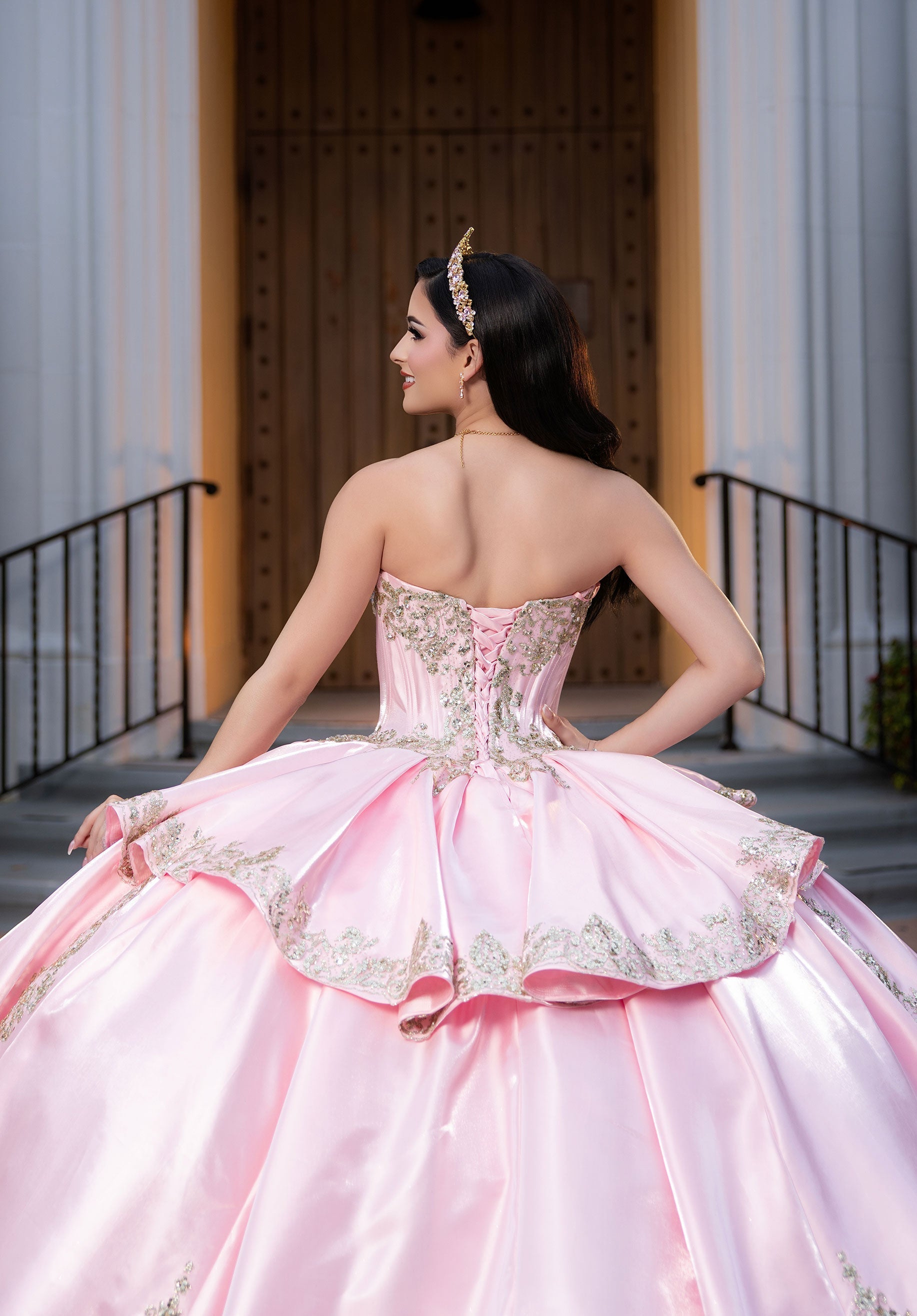Sweetheart Floor-Length Satin Quinceanera Ball Gown MGNY 4080067