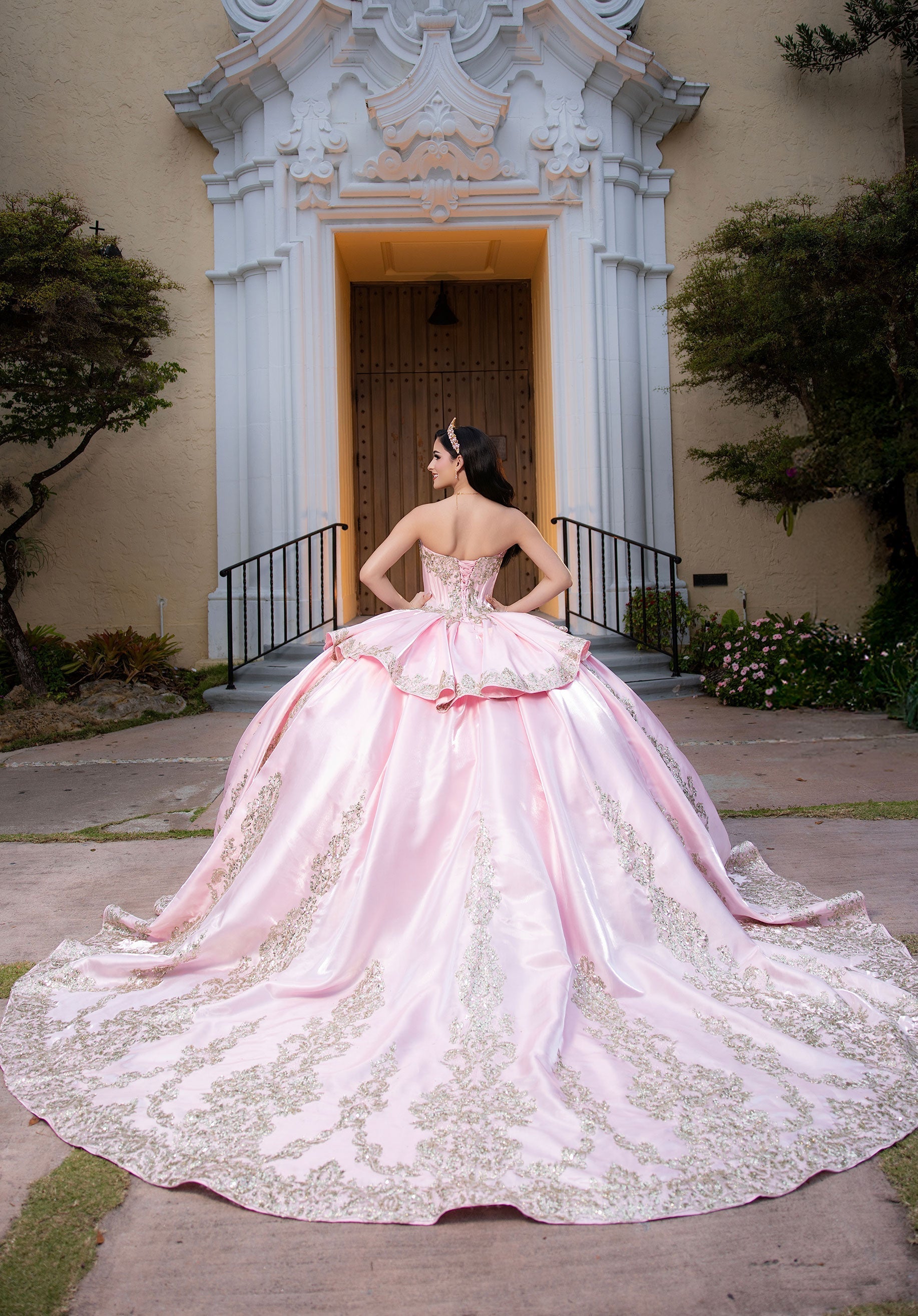 Sweetheart Floor-Length Satin Quinceanera Ball Gown MGNY 4080067