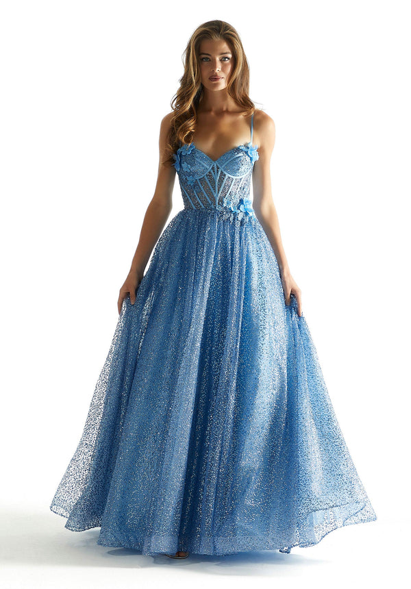 Morilee Prom 49001 Long Formal Floral Sequin Prom Dress