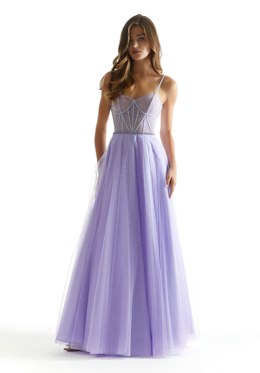 Prom Dresses Beaded Long Formal A Line Prom Dress Lilac