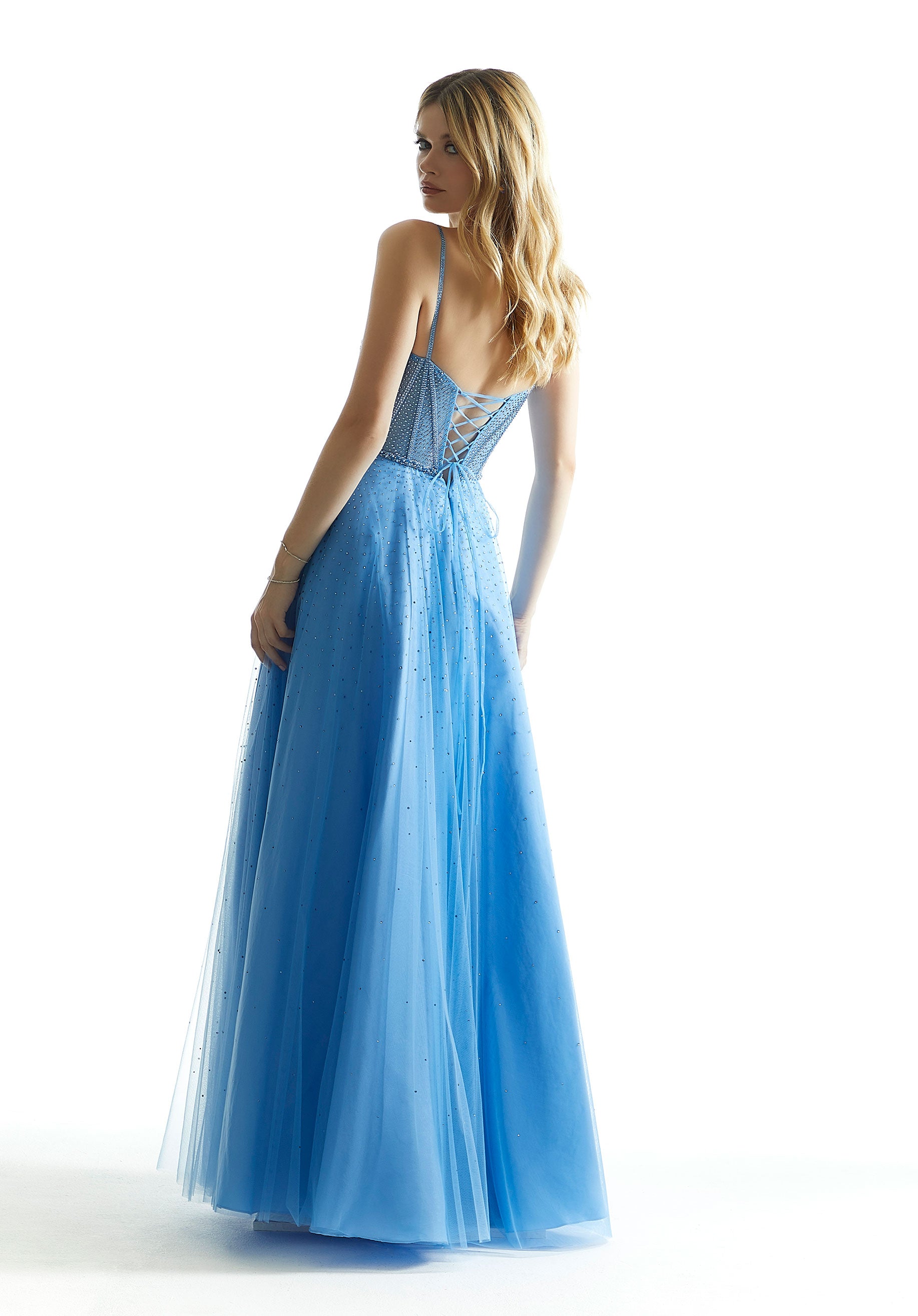MGNY Madeline Gardner New York 49004 Beaded Long Formal A Line Prom Dress