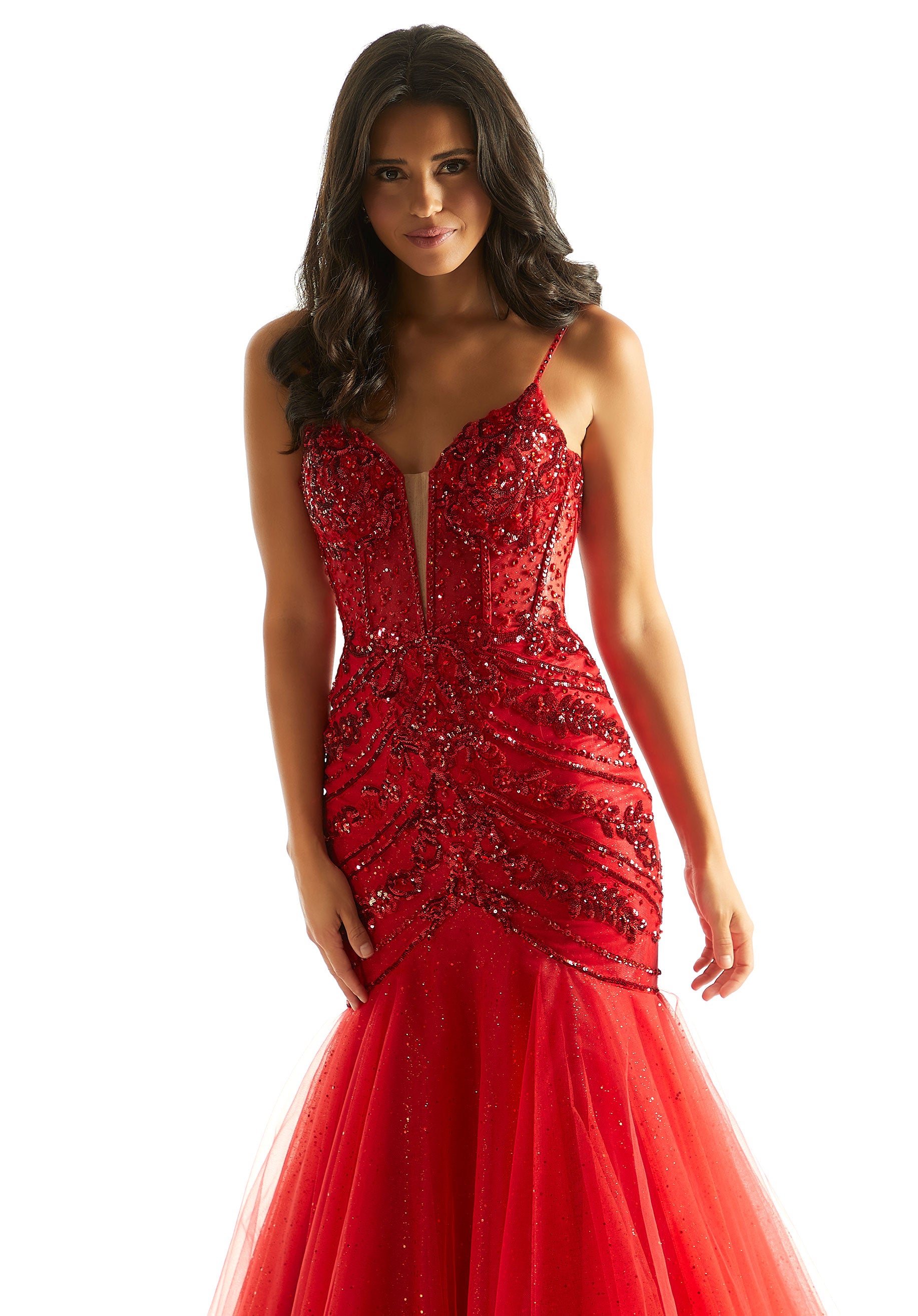 Prom Dresses Prom Long Formal Sequin Mermaid Dress Red