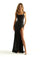 Prom Dresses Prom Long Beaded Lace Slit Formal Dress Black