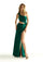 Prom Dresses Prom Beaded Long Formal Fit 3D Floral Dress Emerald