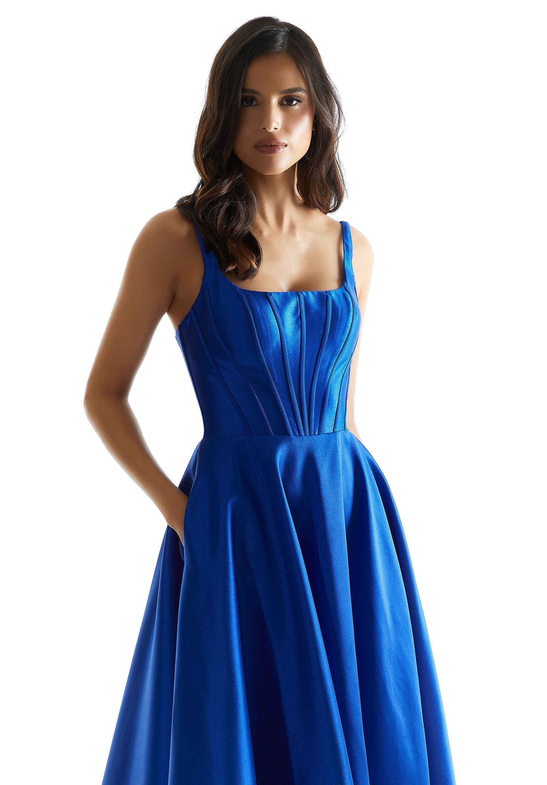 Prom Dresses A Line Slit Long Formal Prom Dress Royal