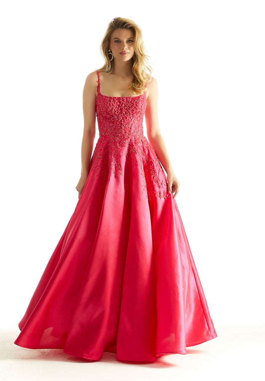 Prom Dresses Beaded Long Formal A Line Chic Prom Dress Hot Pink