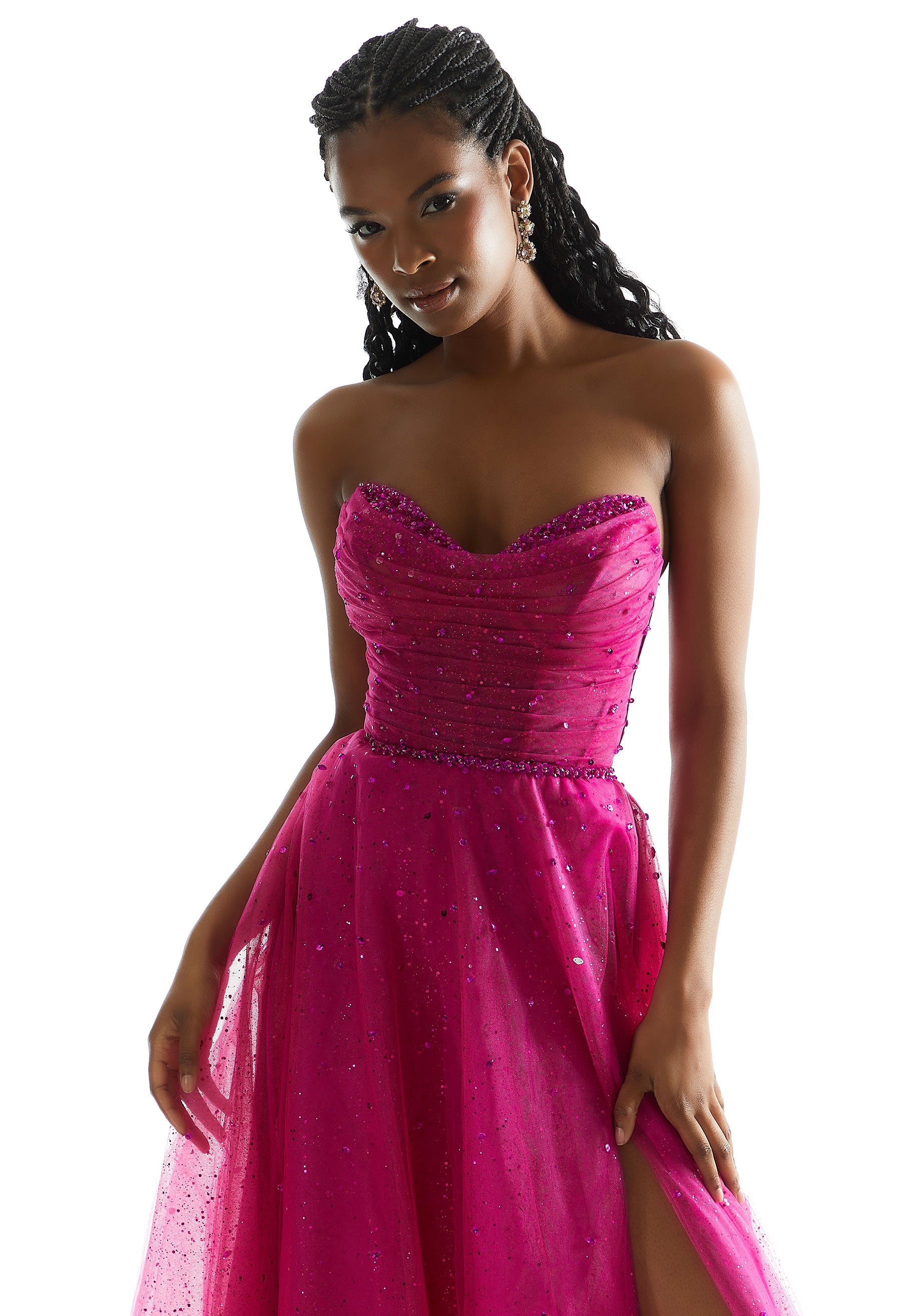 Prom Dresses Long A Line Formal Beaded Prom Dress Fuchsia