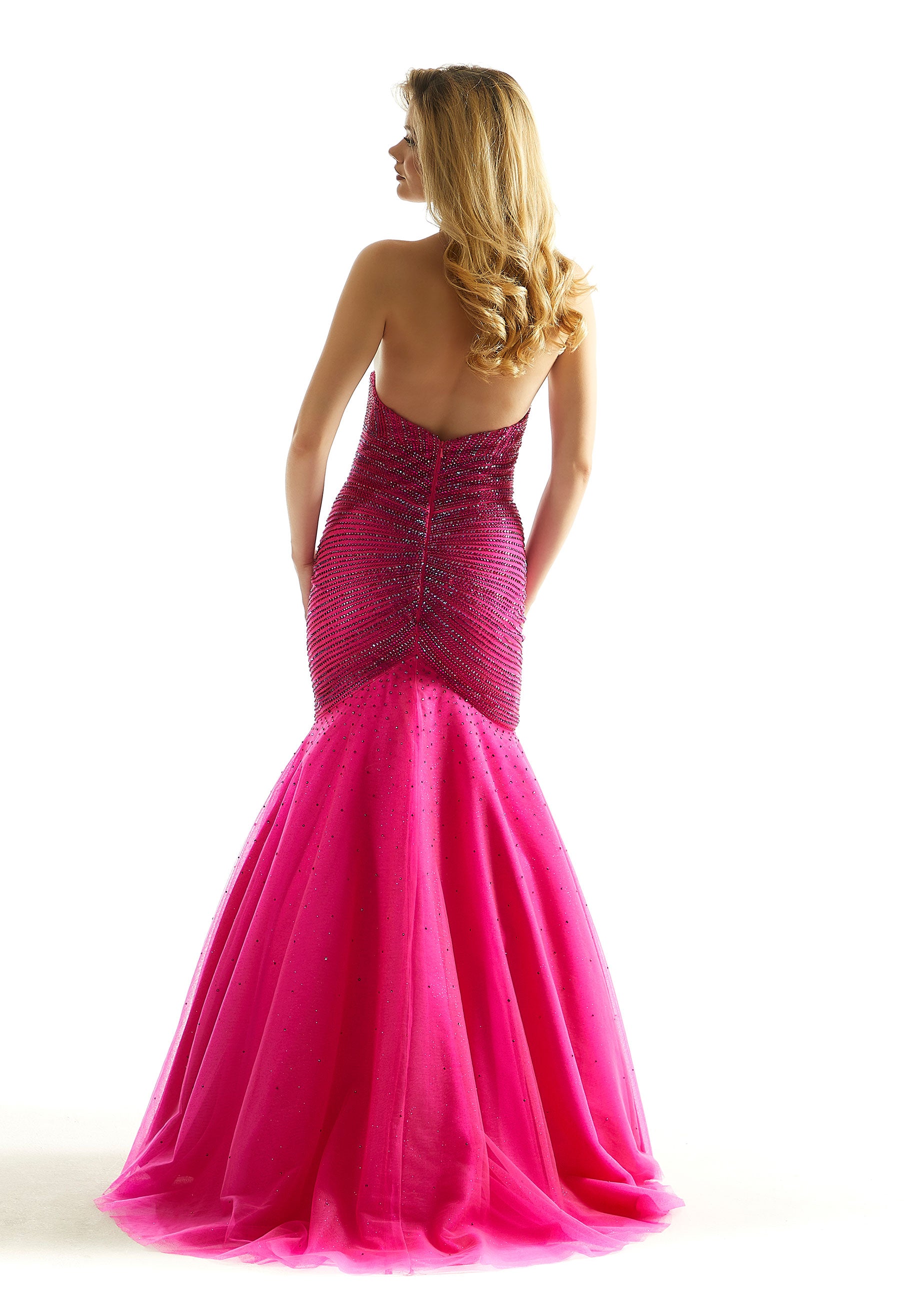 Prom Dresses Long Formal Glitter Mermaid Prom Dress Fuchsia