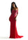 Prom Dresses Long Formal Mermaid Fit Beaded Prom Dress Red