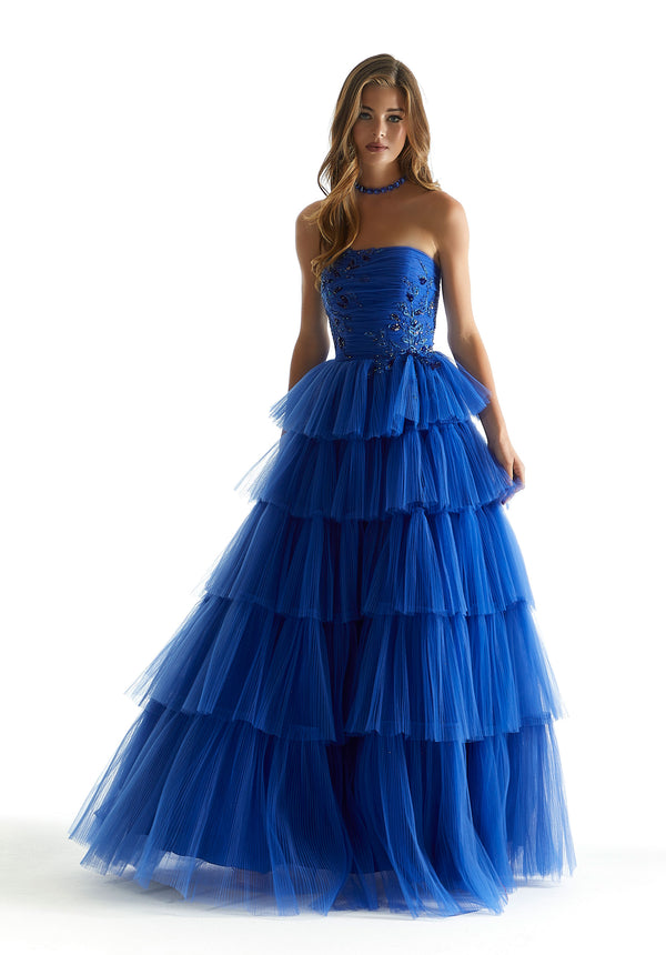 Morilee Prom 49042 Long Ball Gown Beaded Prom Dress